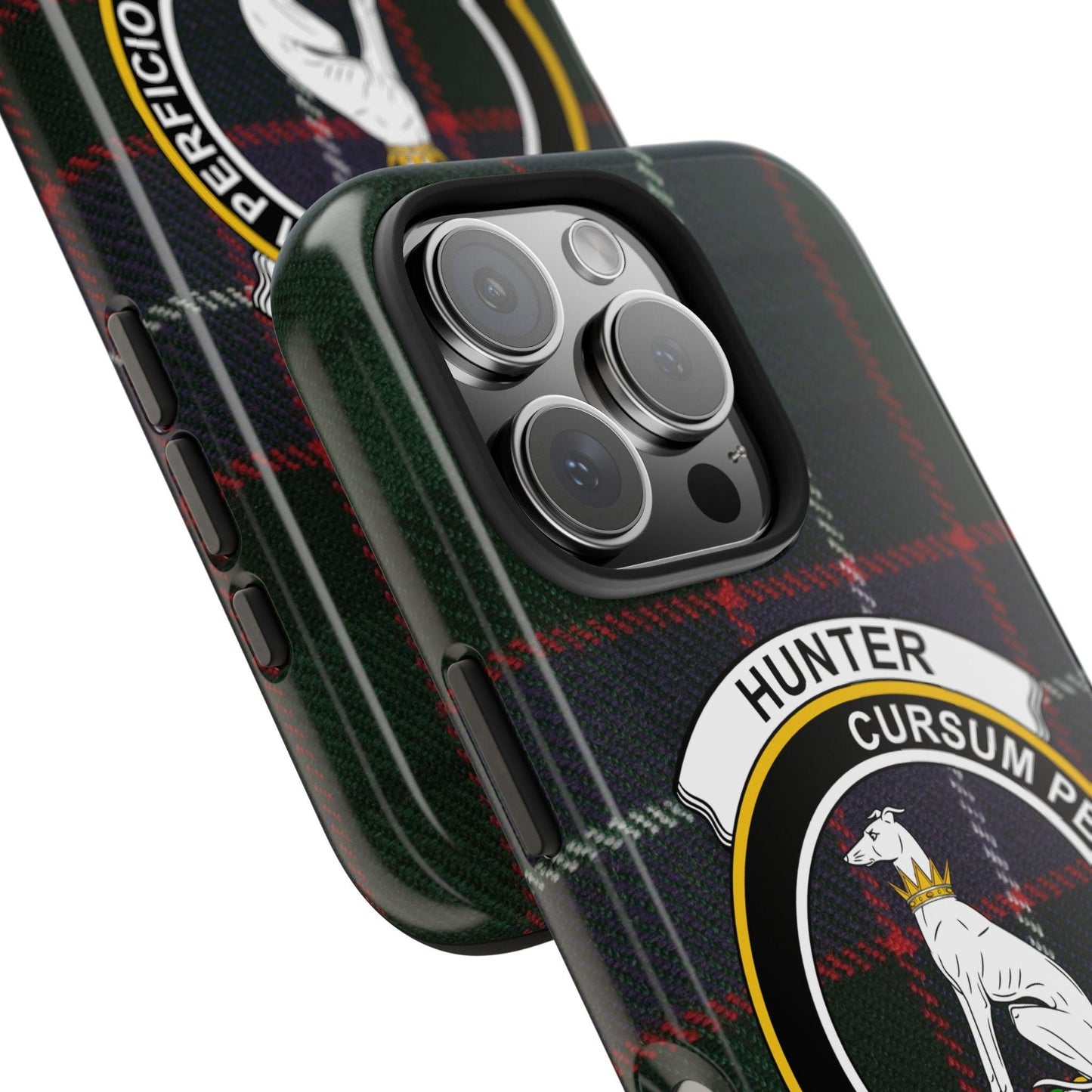 Hunter Clan Scottish Tartan Background Cell Phone Case