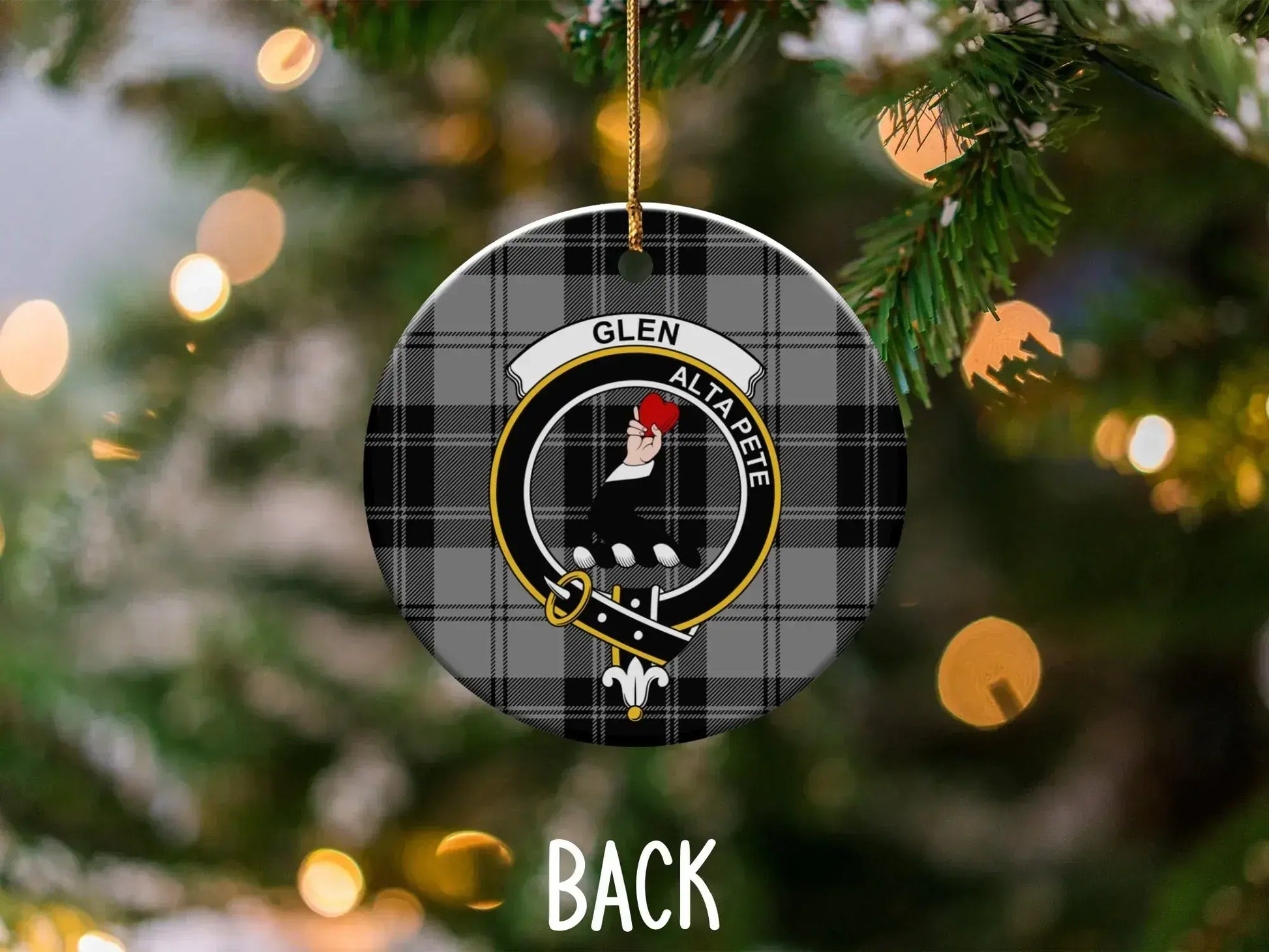 Glen Altarete Tartan Christmas Ornament product type
