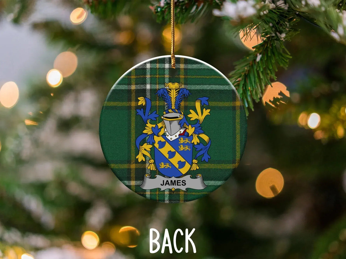 Personalized Crest Christmas Ornament product