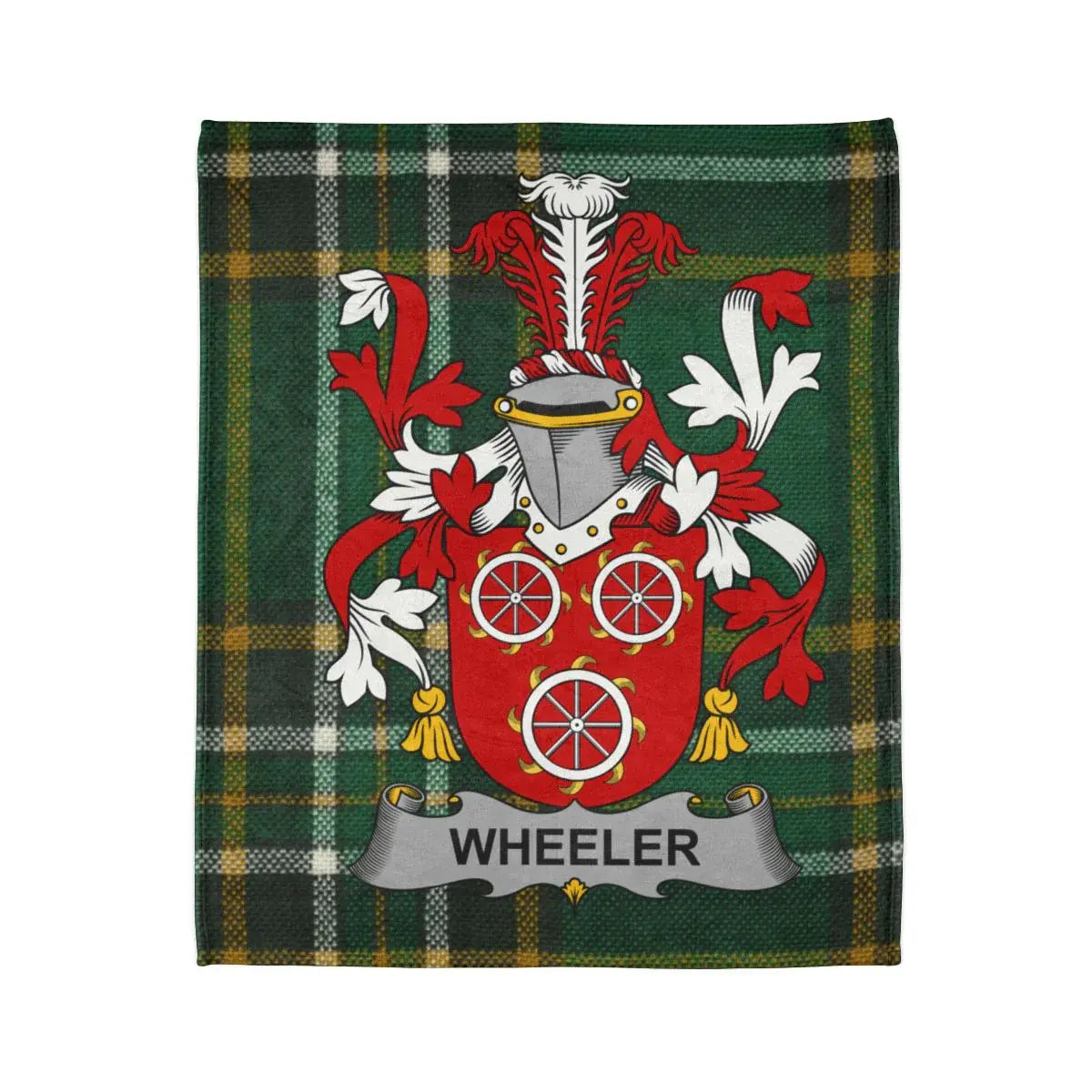 Custom Wheeler Plaid Family Crest Blanket product