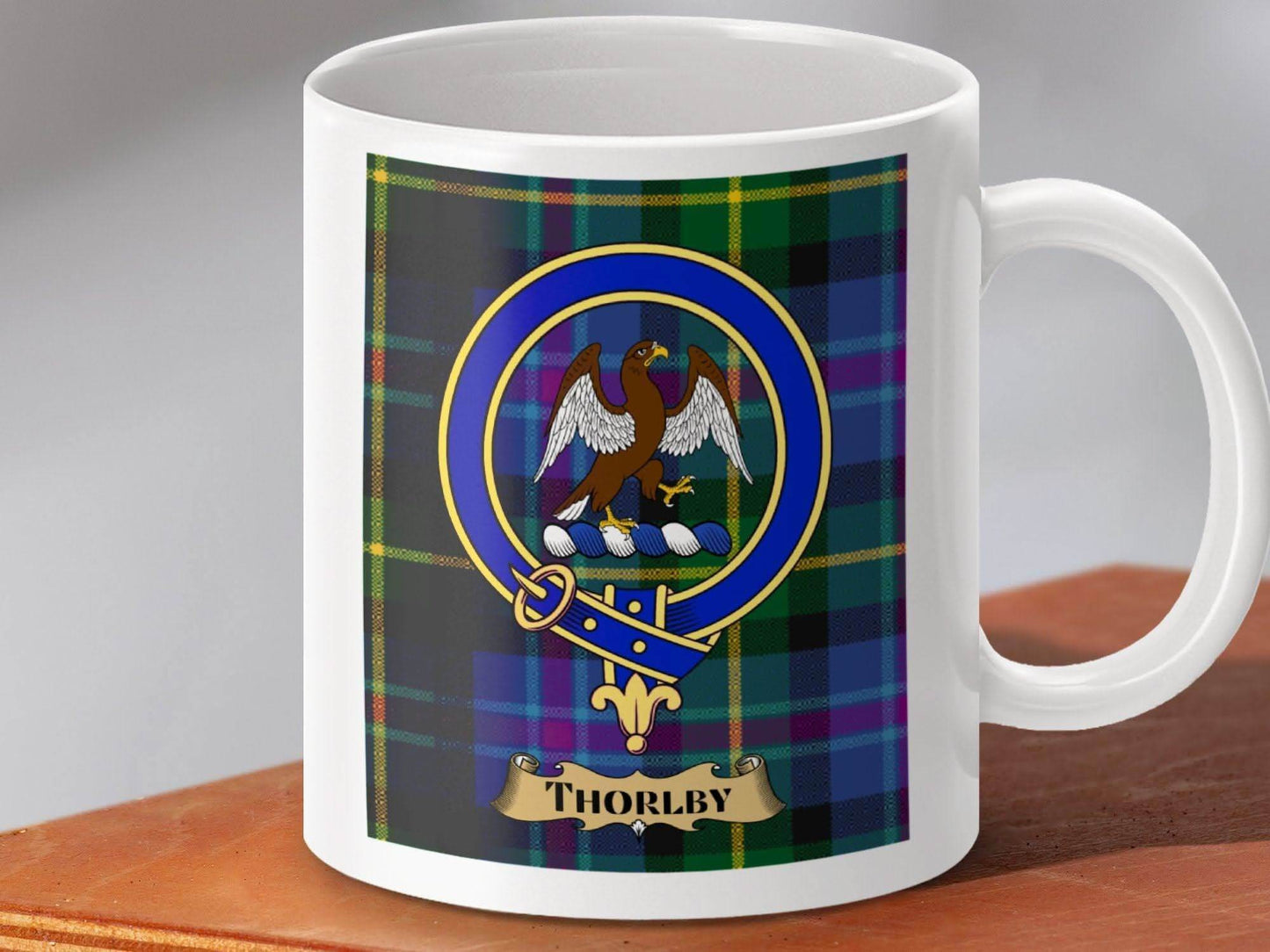 Thorlby Family Crest Tartan Design Mug product