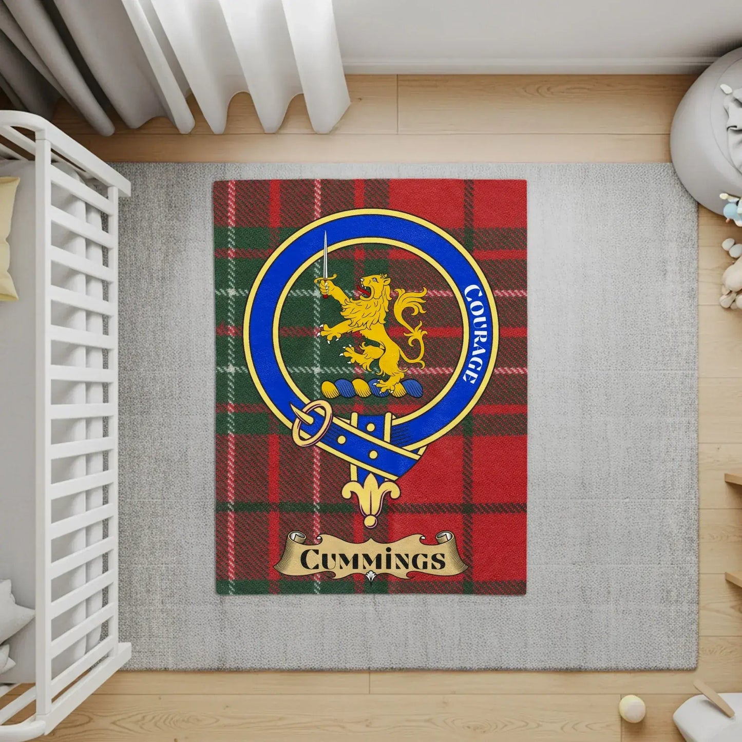 Cummings Family Crest Plaid Courage Rug product type