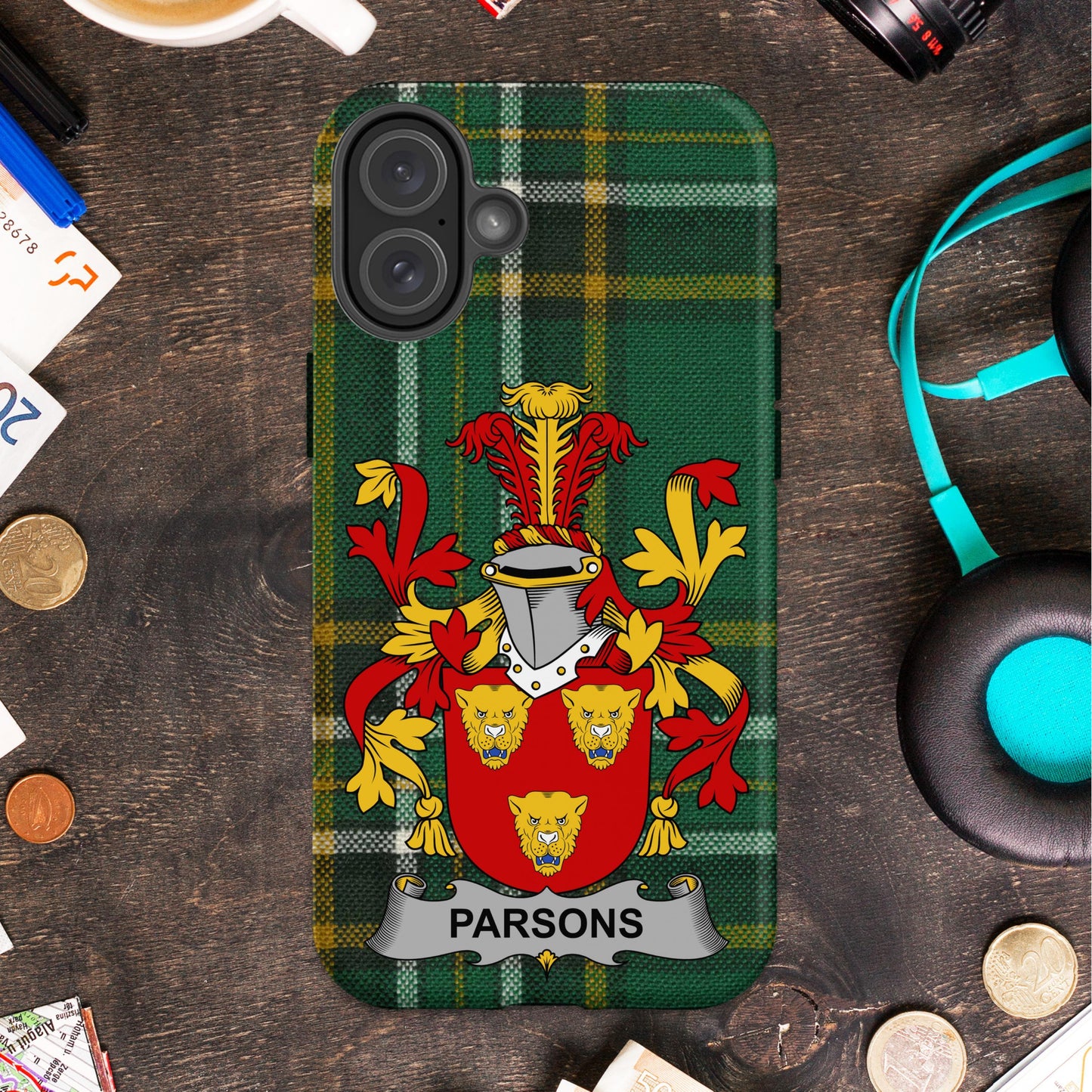 Customizable Family Crest Green Tartan Phone Case product type