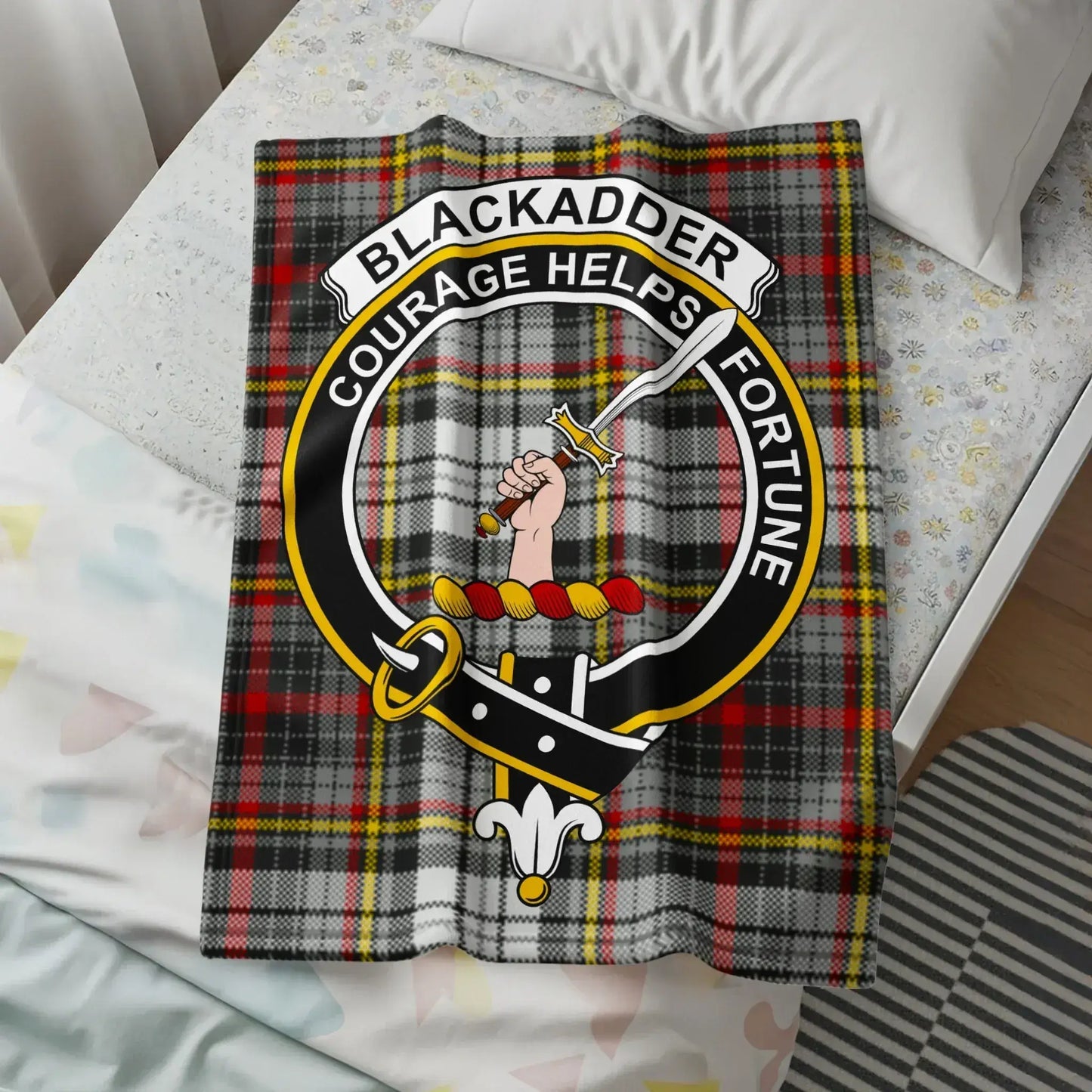 Blackadder Courage Helps Fortune Tartan Blanket product