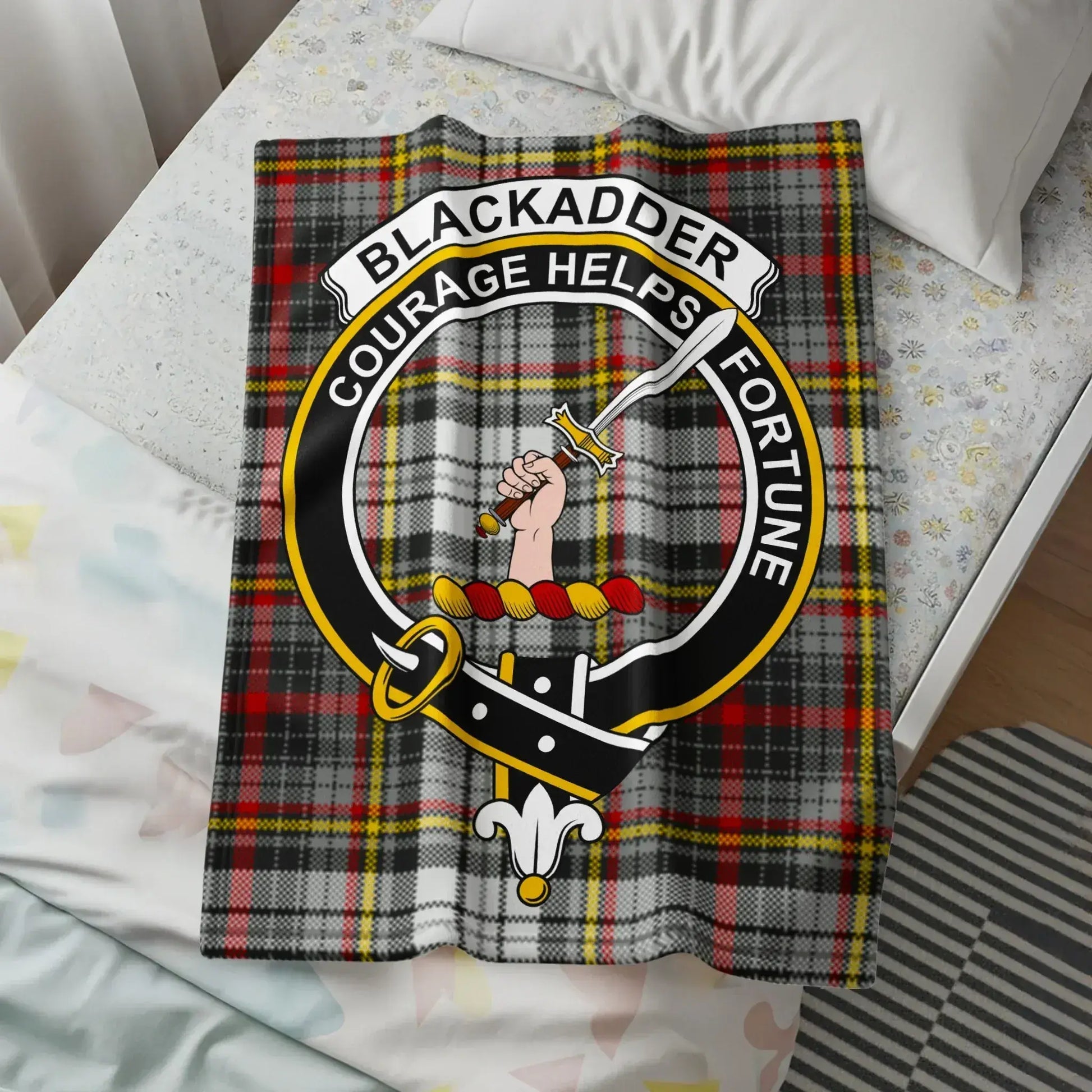 Blackadder Courage Helps Fortune Tartan Blanket product