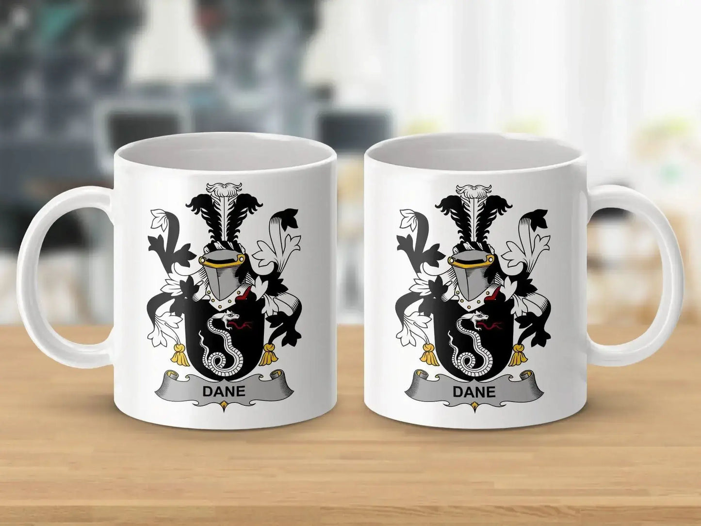 Dane Surname Irish Family Crest Mug - Celtic Ancestry Gifts
