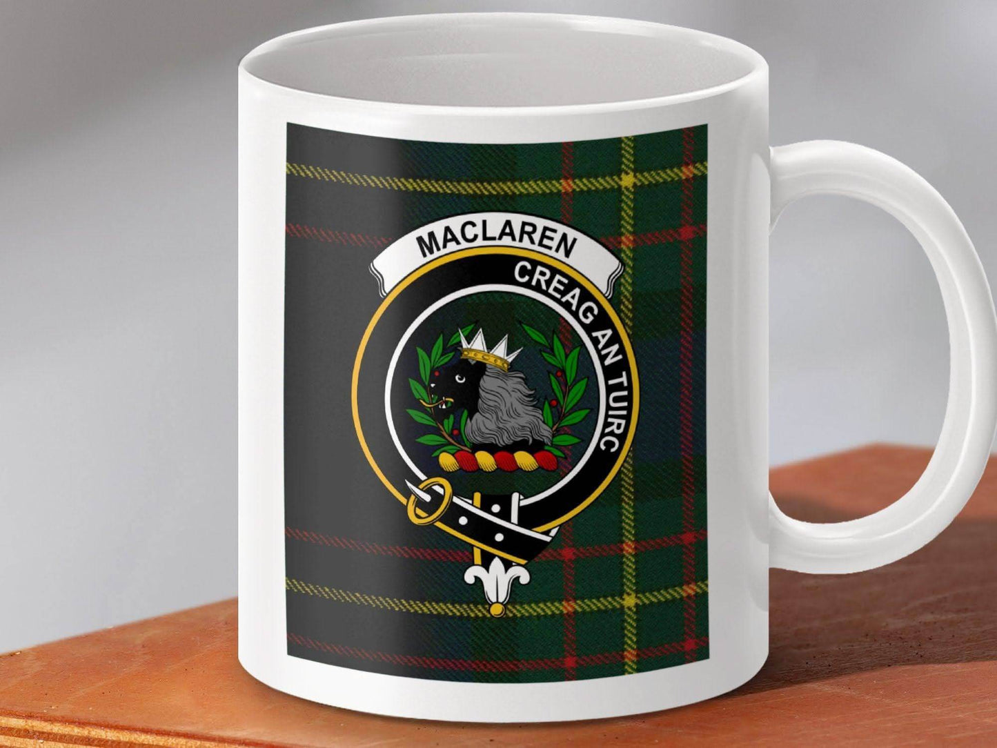 MacLaren Clan Tartan Crest Badge Coffee Mug product