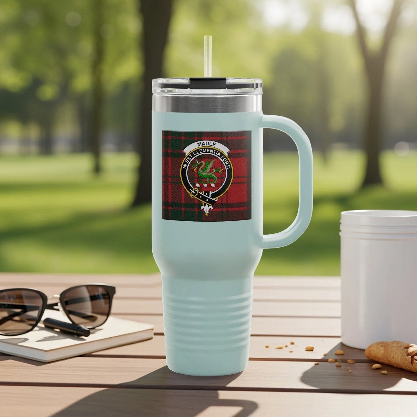 Clan Badge Printed Tartan Insulated Mug product