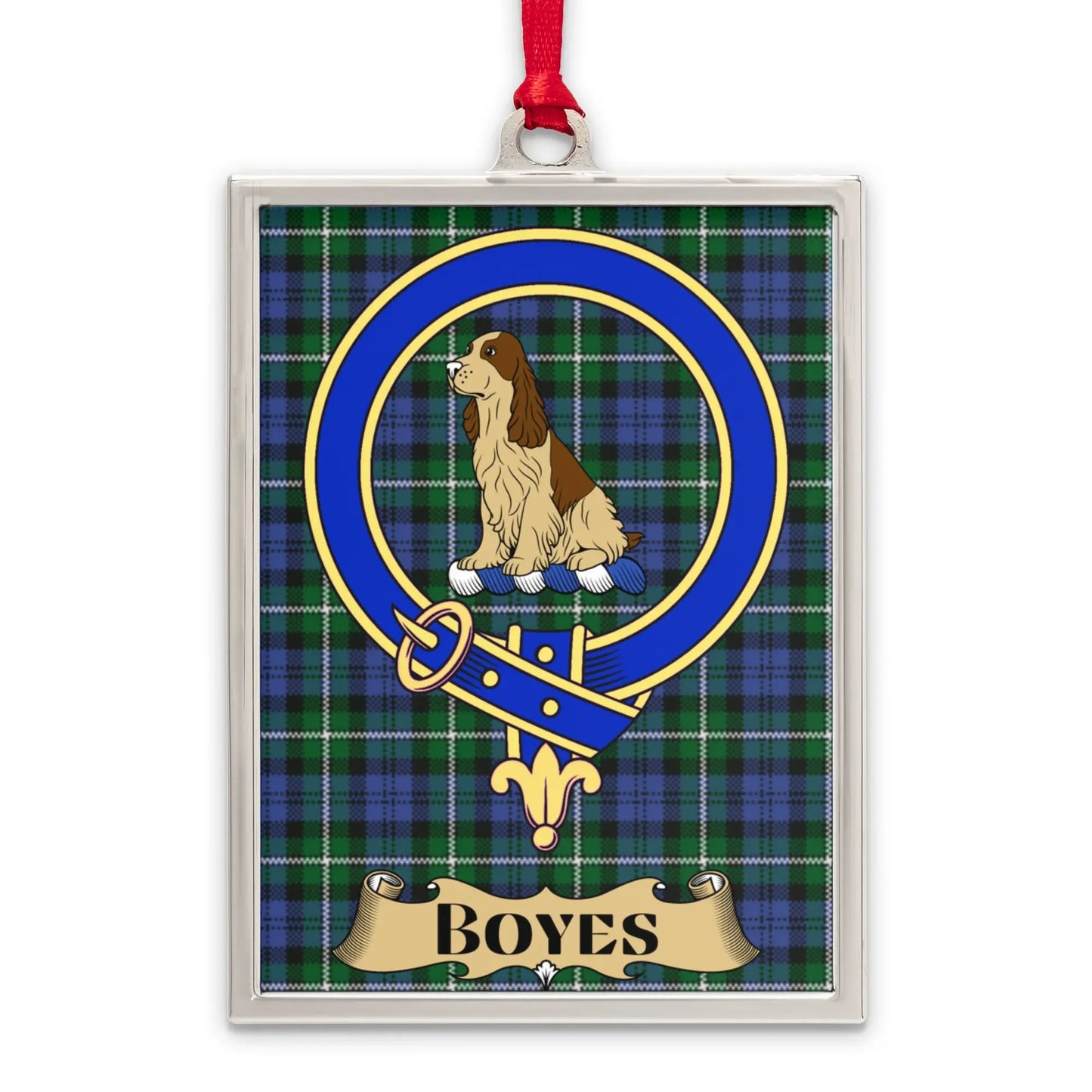 Boyes Clan Tartan Pattern Rectangular Ornament product