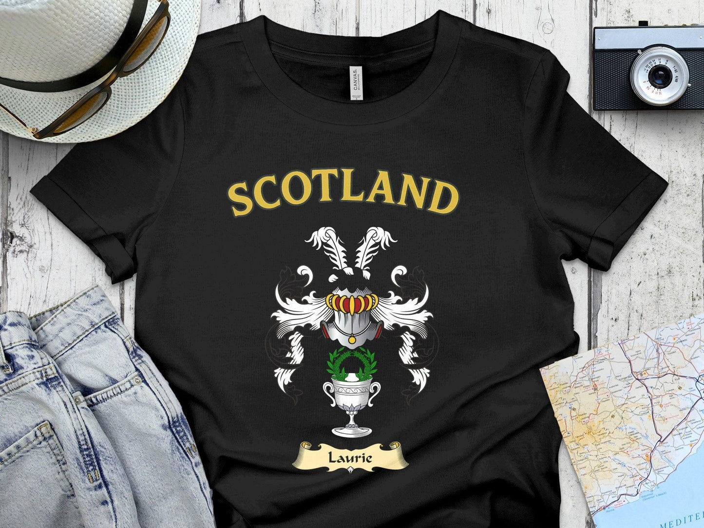 Laurie Clan Family Crest Scotland T-Shirts - Celtic Ancestry Gifts