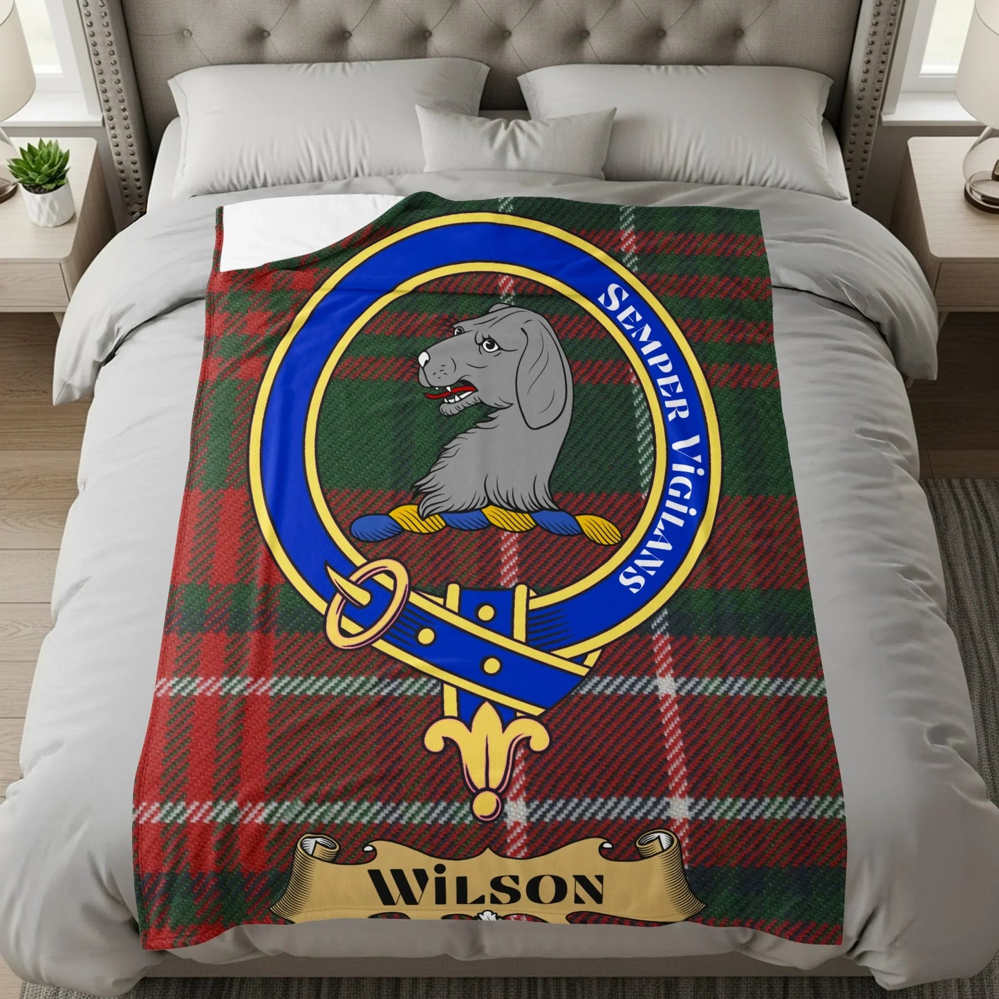 Custom Wilson Family Crest Blanket product
