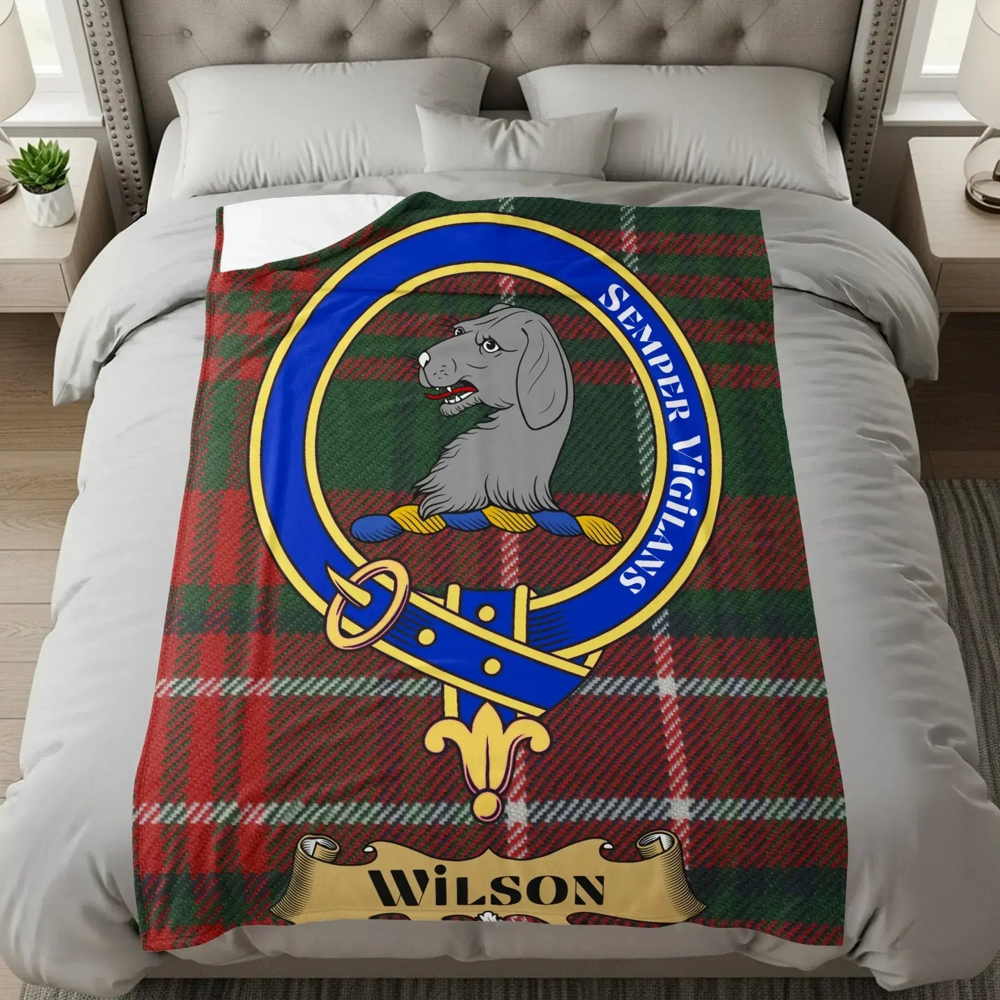 Custom Wilson Family Crest Blanket product