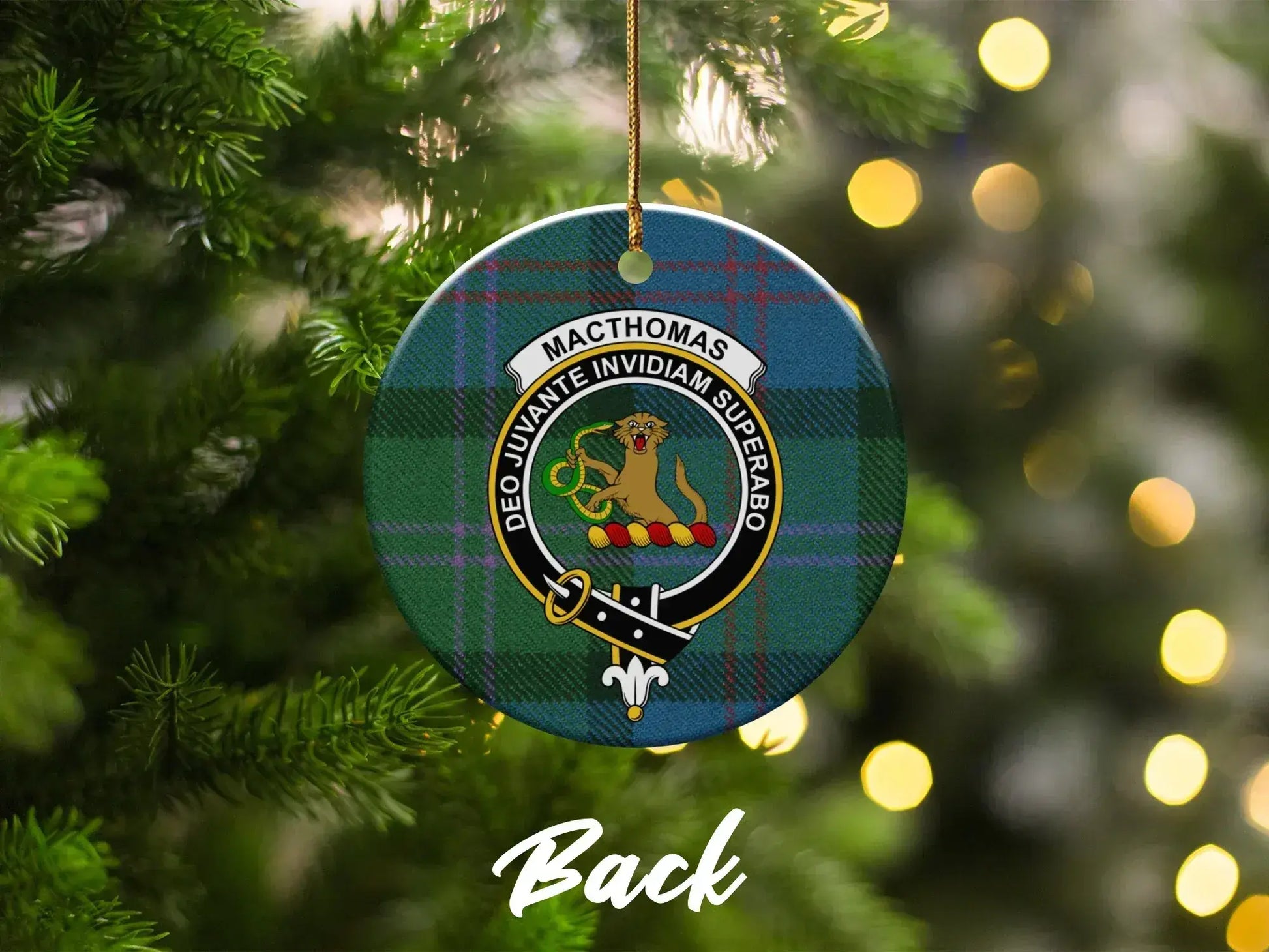Scottish Clan Green Tartan Christmas Ornament product