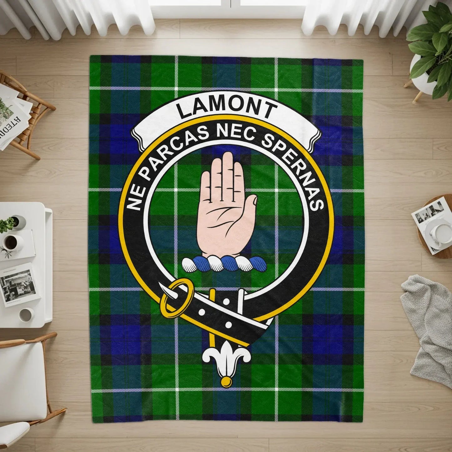 Classic Lamont Clan Tartan Plaid Design Rug product