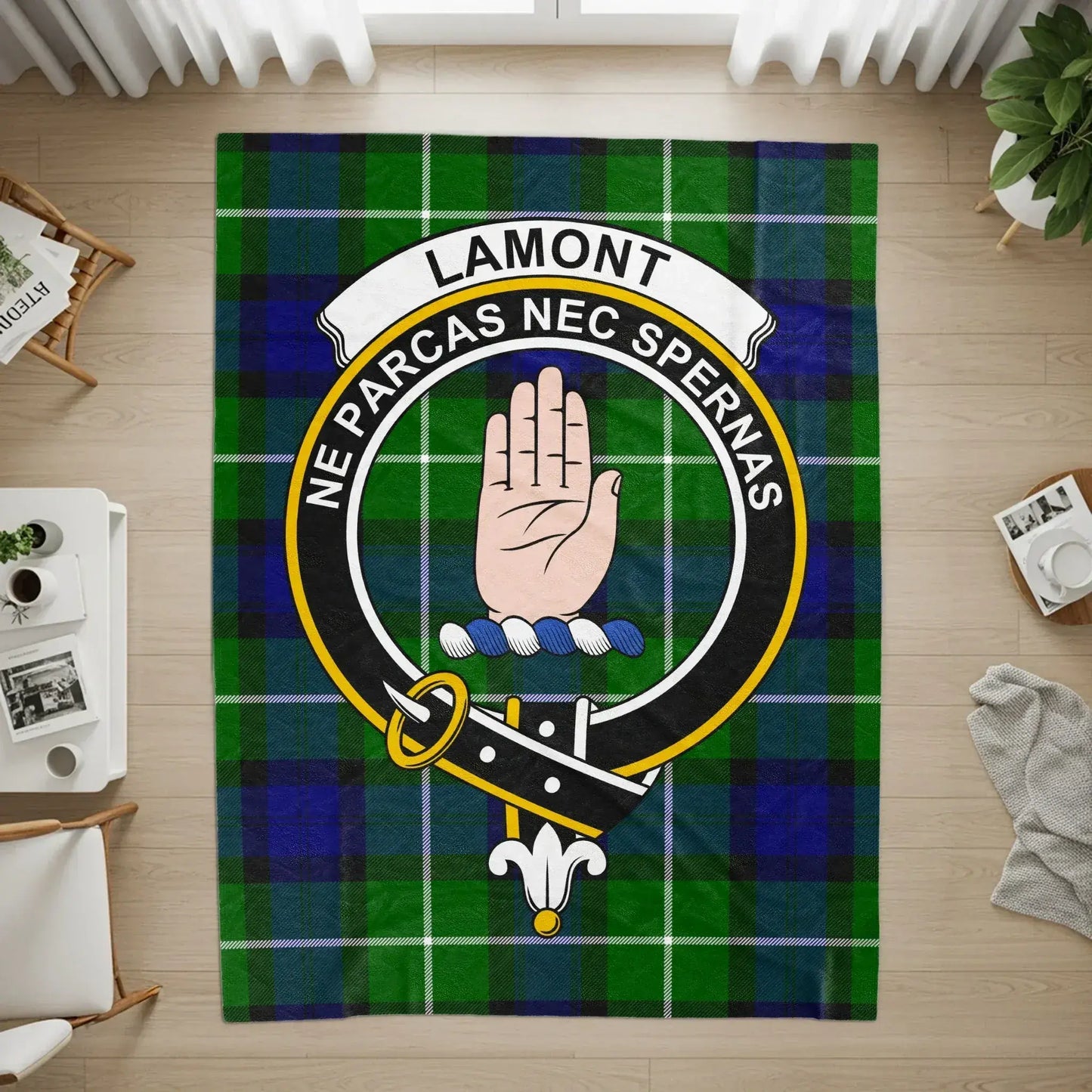 Classic Lamont Clan Tartan Plaid Design Rug product