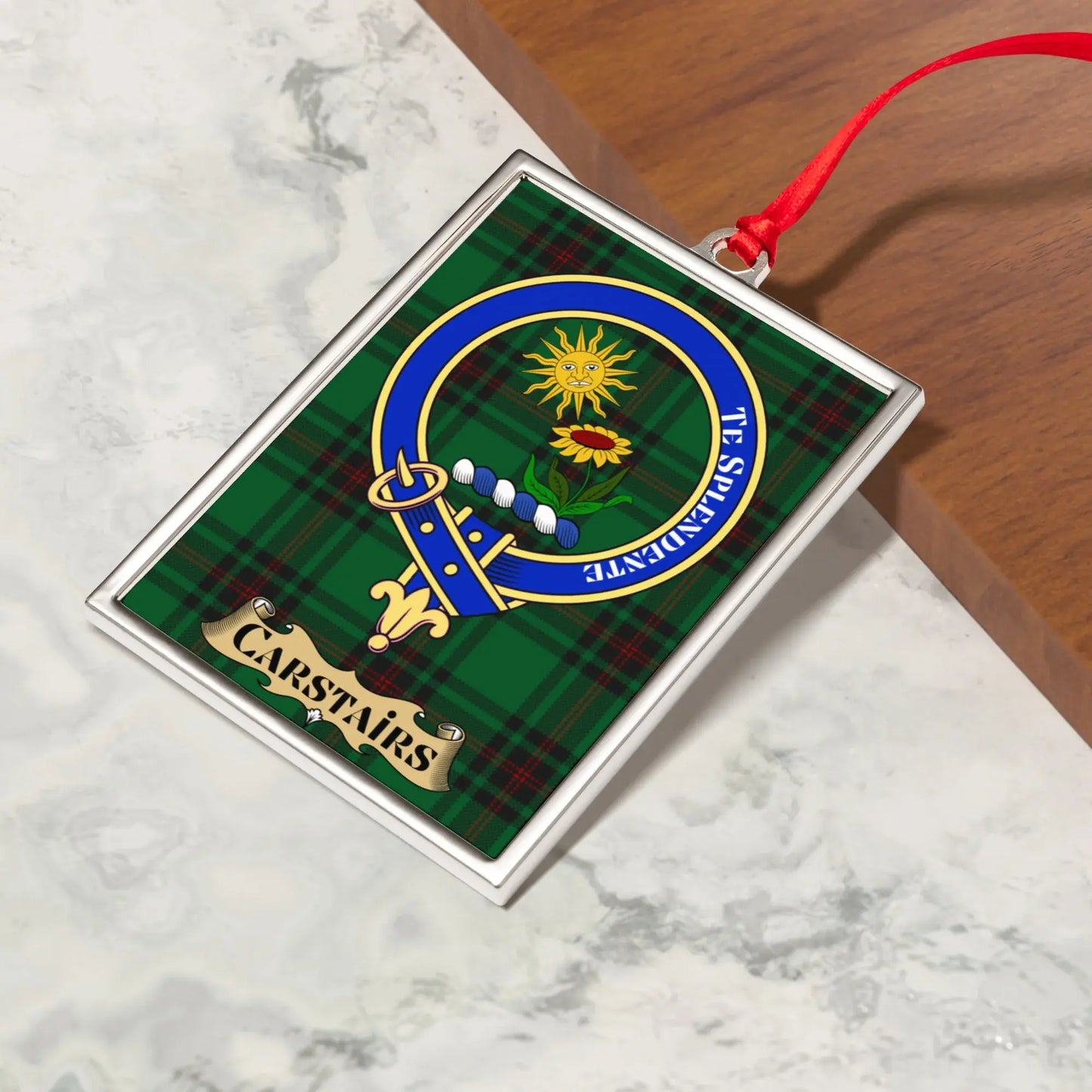 Scottish Clan Crest Carstairs Plaid Tartan Ornament product