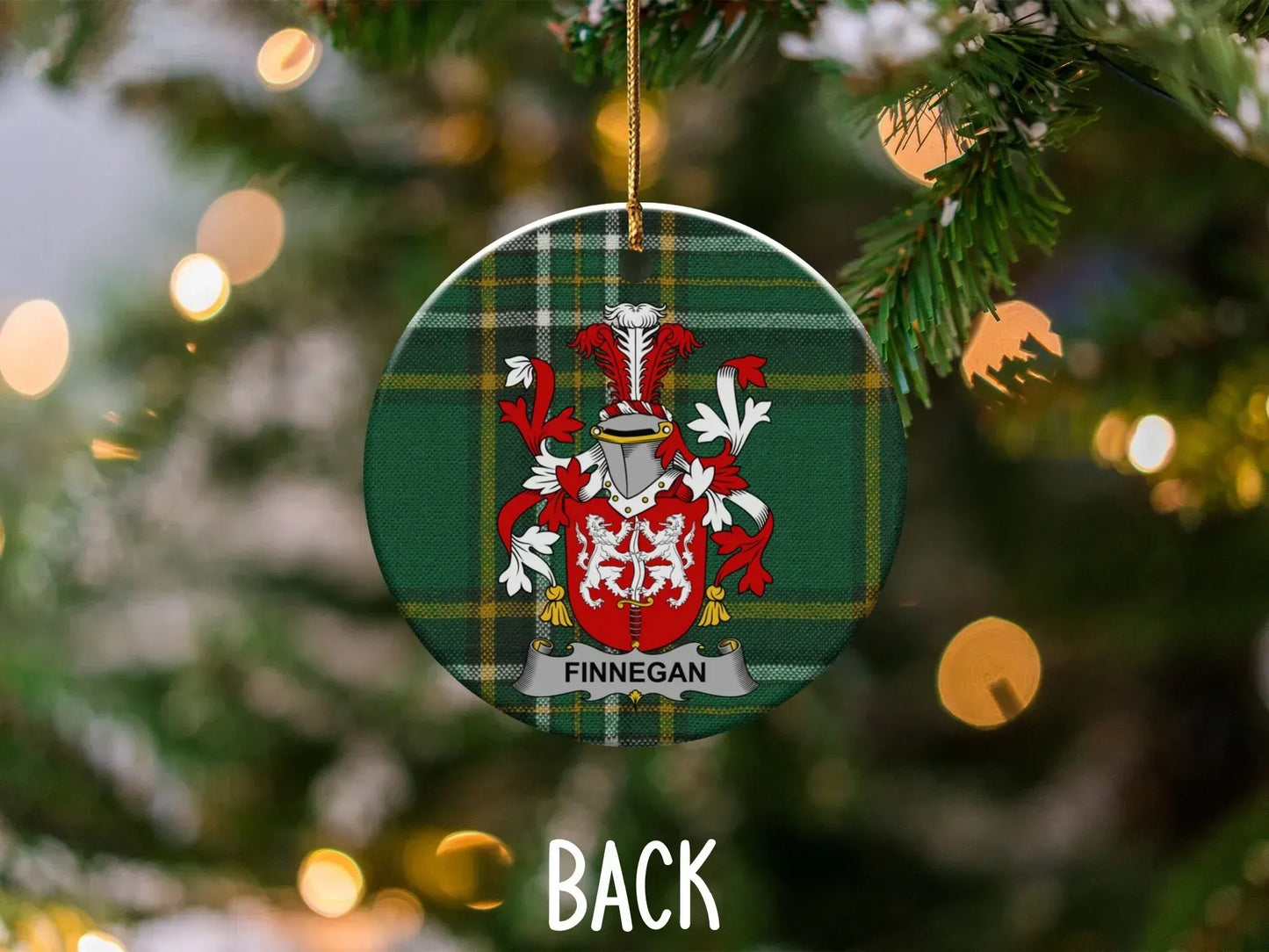 Personalized Family Crest Christmas Ornament product