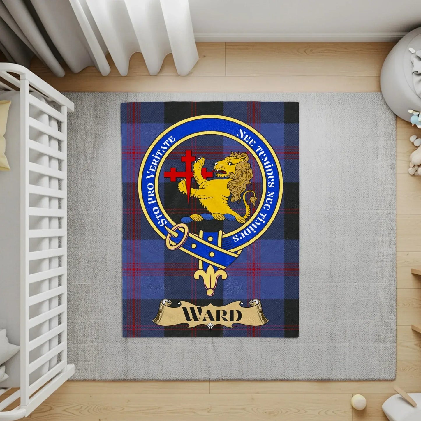 Custom Ward Family Pride Clan Crest Tartan Rug product