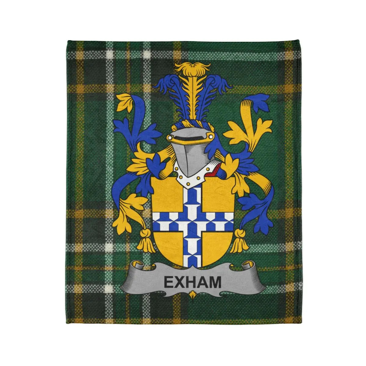 Exham Family Crest Tartan Plaid Blanket product