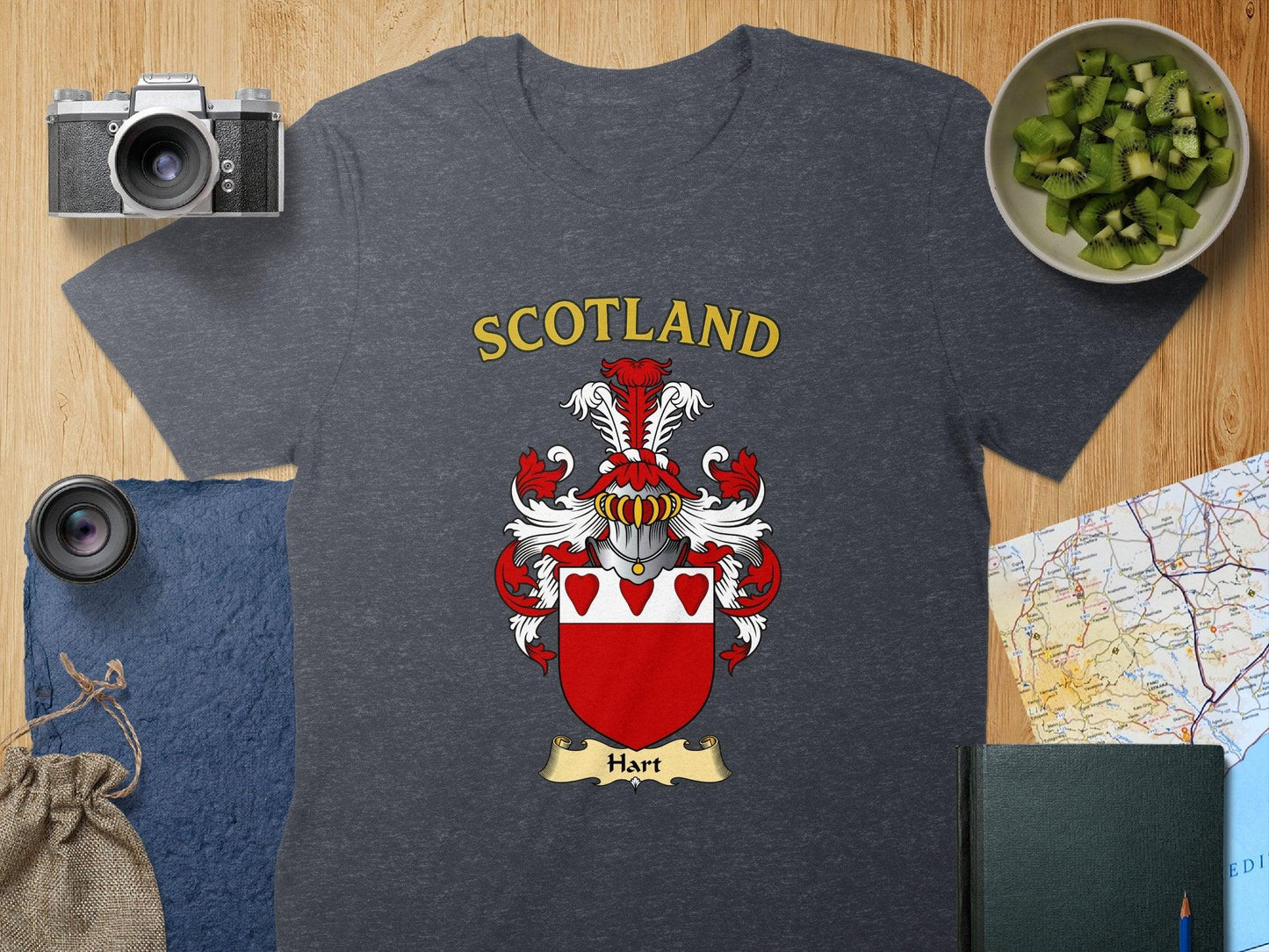 Scotland Hart Family Crest Emblem Graphic T-shirt product