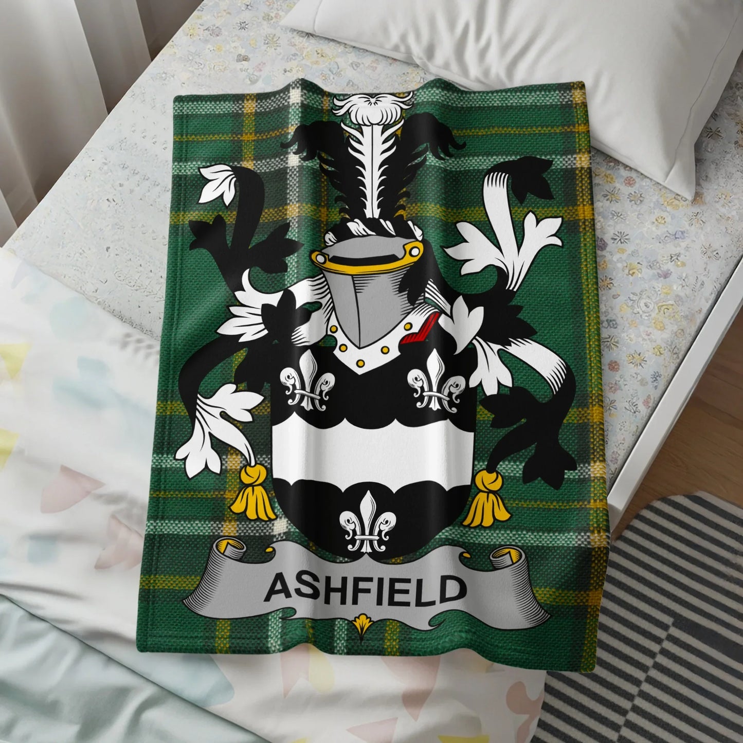 Ashfield Family Crest Tartan Design Blanket product