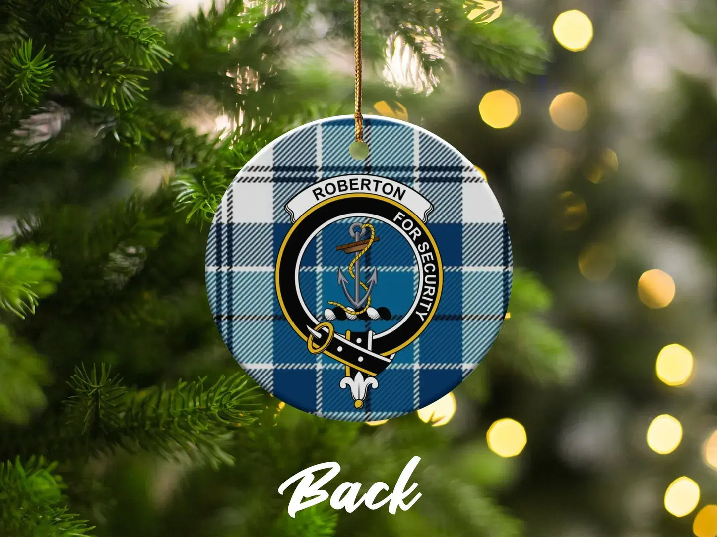 Tartan Security-Themed Roberton Holiday Ornament product type