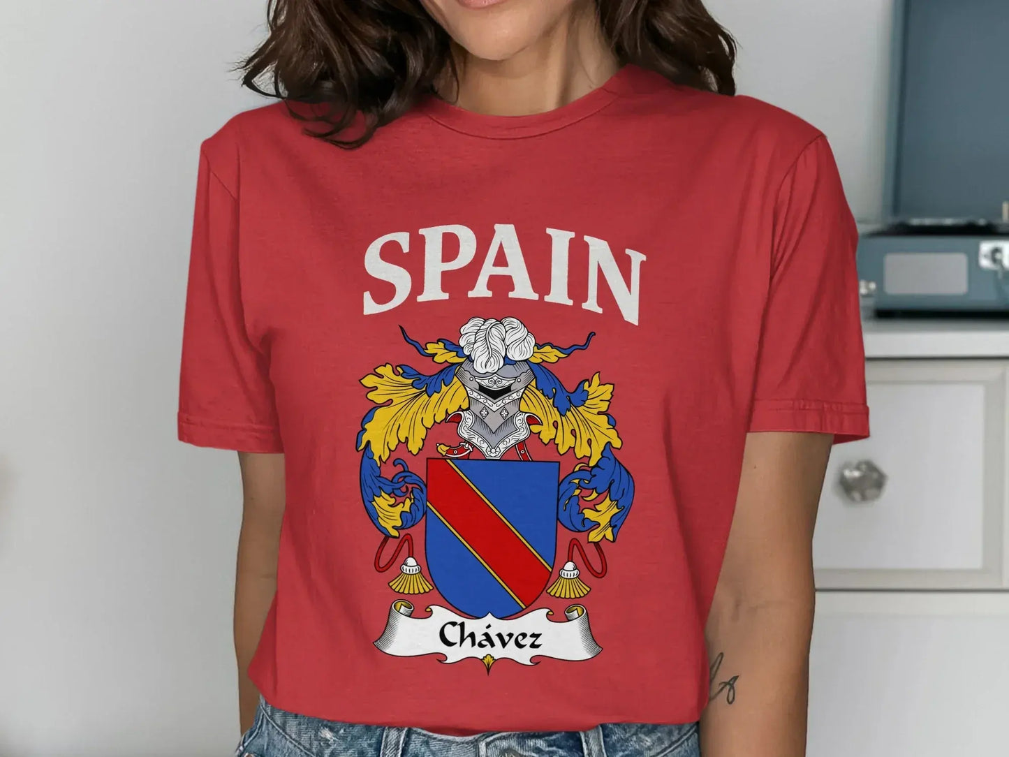 Spain Chávez Family Crest Graphic T-shirt product