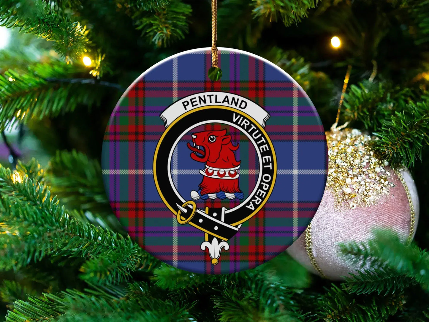 Pentland Virtute Et Opera Clan Tartan Ornament product
