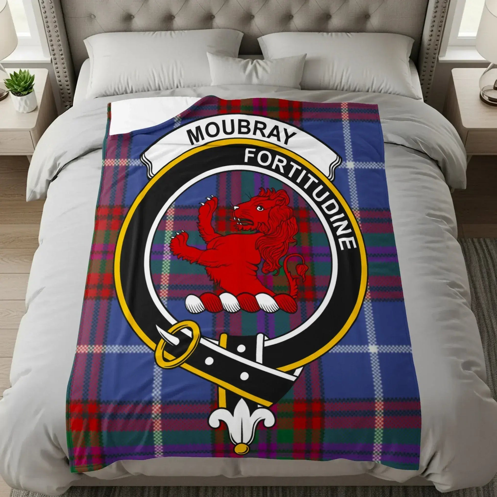 Moubray Fortitudine Plaid Emblem Bedspread product