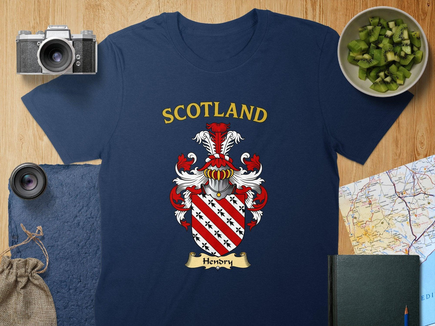 Scotland Heraldry Hendry Crest Graphic Tee product type
