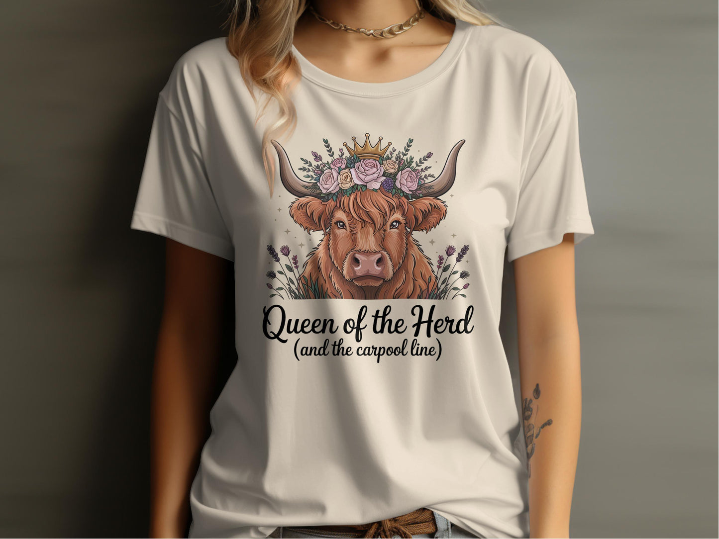 Queen of the Herd and carpool line shirt product