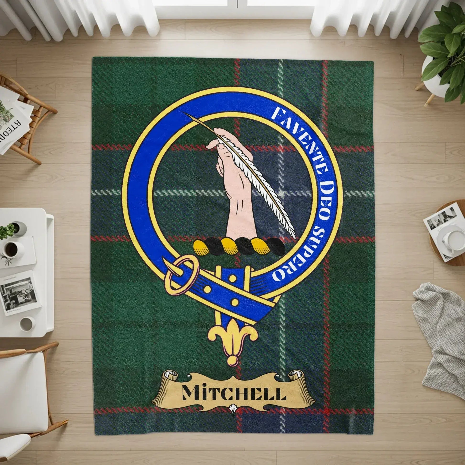 Clan Crest Tartan Rug Personalized Home Decor product