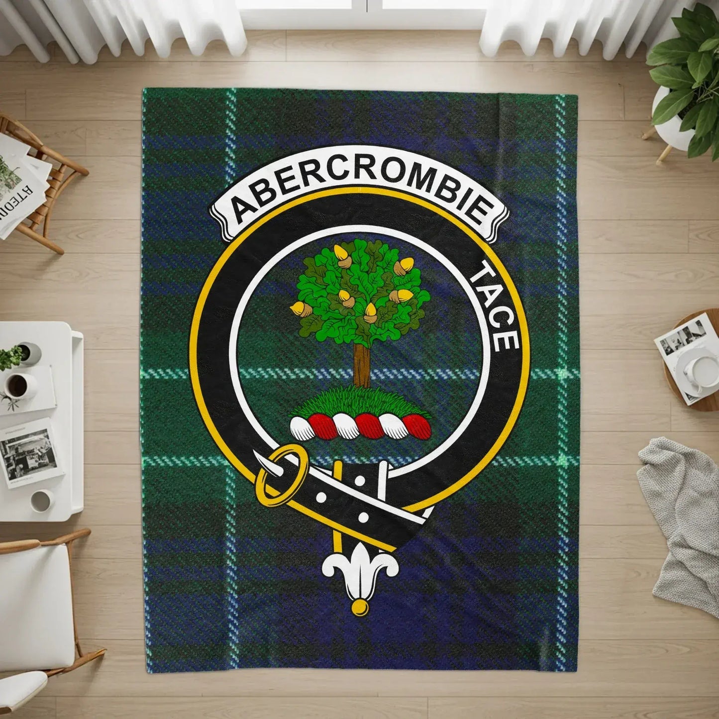 Abercrombie Tace Clan Crest Tartan Style Rug product