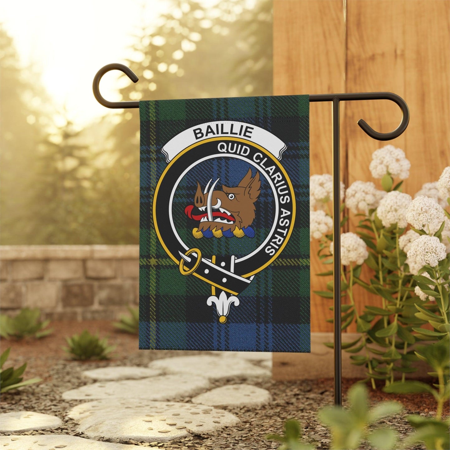 Baillie Clan Scottish Tartan Garden Flag