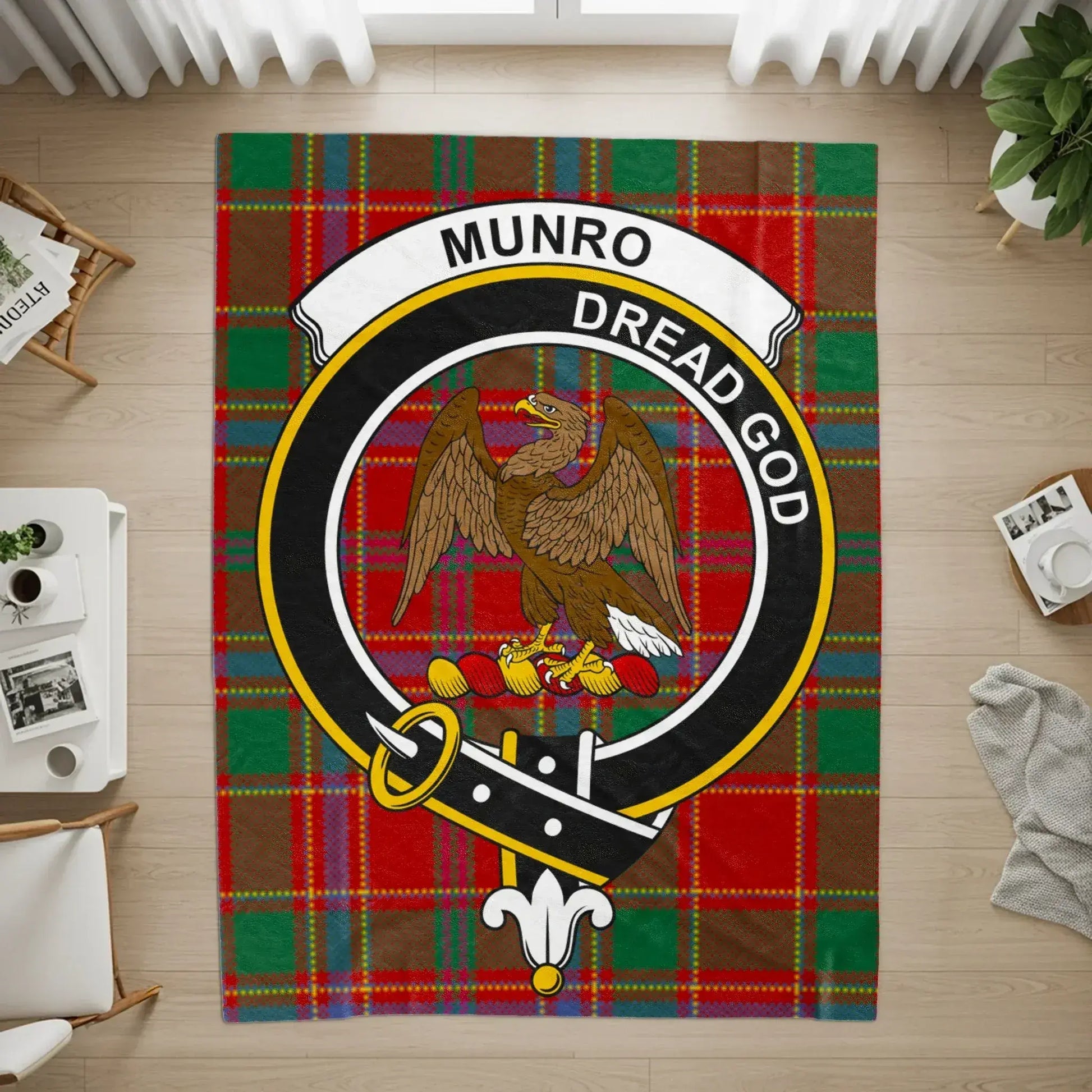 Munro Dread God Eagle Emblem Plaid Rug product