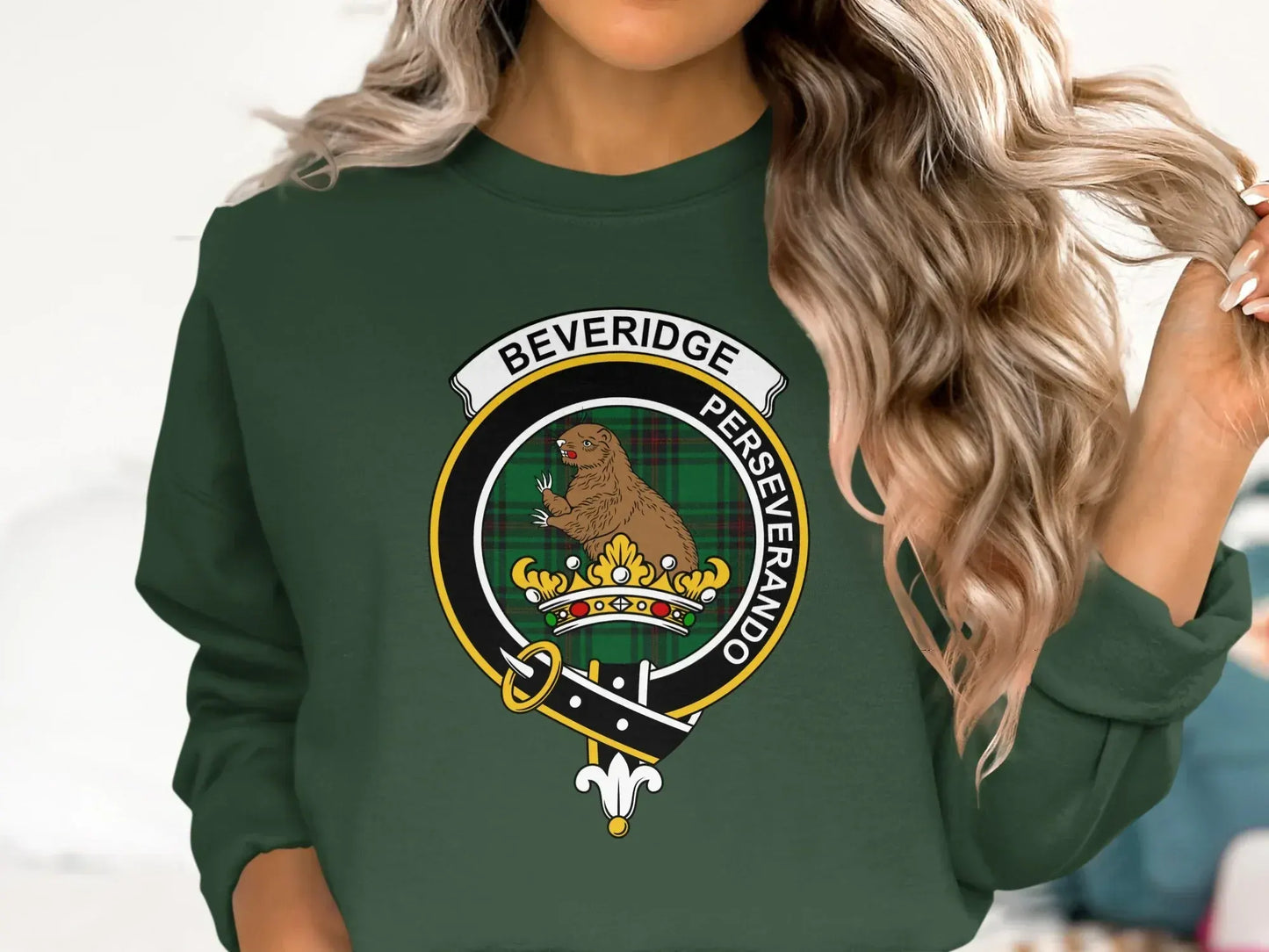 Beveridge Perseverando Bear Crest Print Sweatshirt product