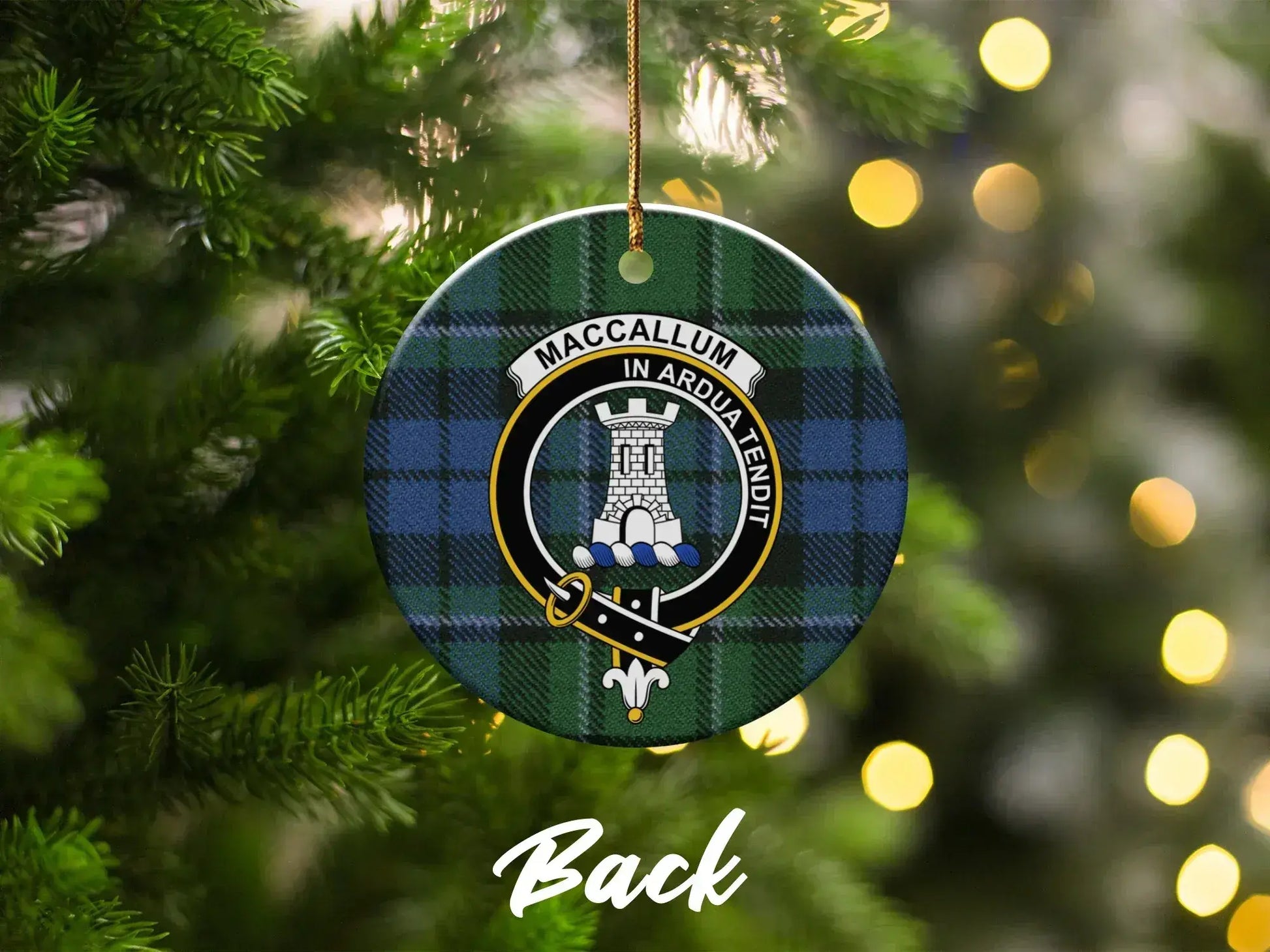 Scottish Clan Tartan Design Christmas Tree Ornament product