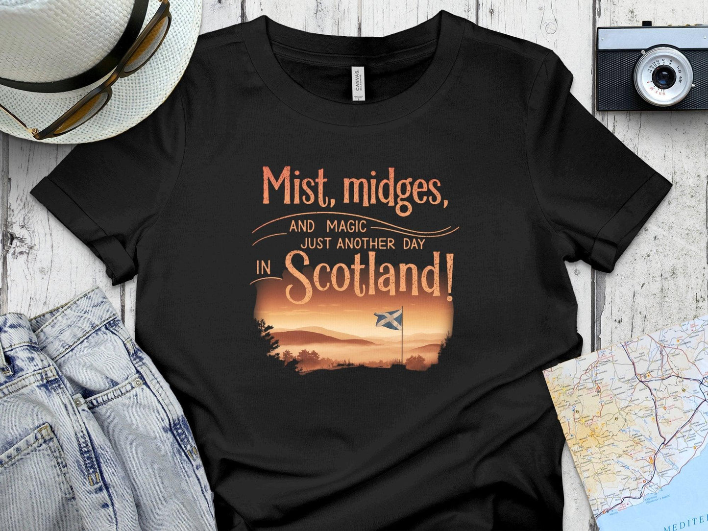Mist Midges Magic Scotland Scenic Graphic T-shirt product