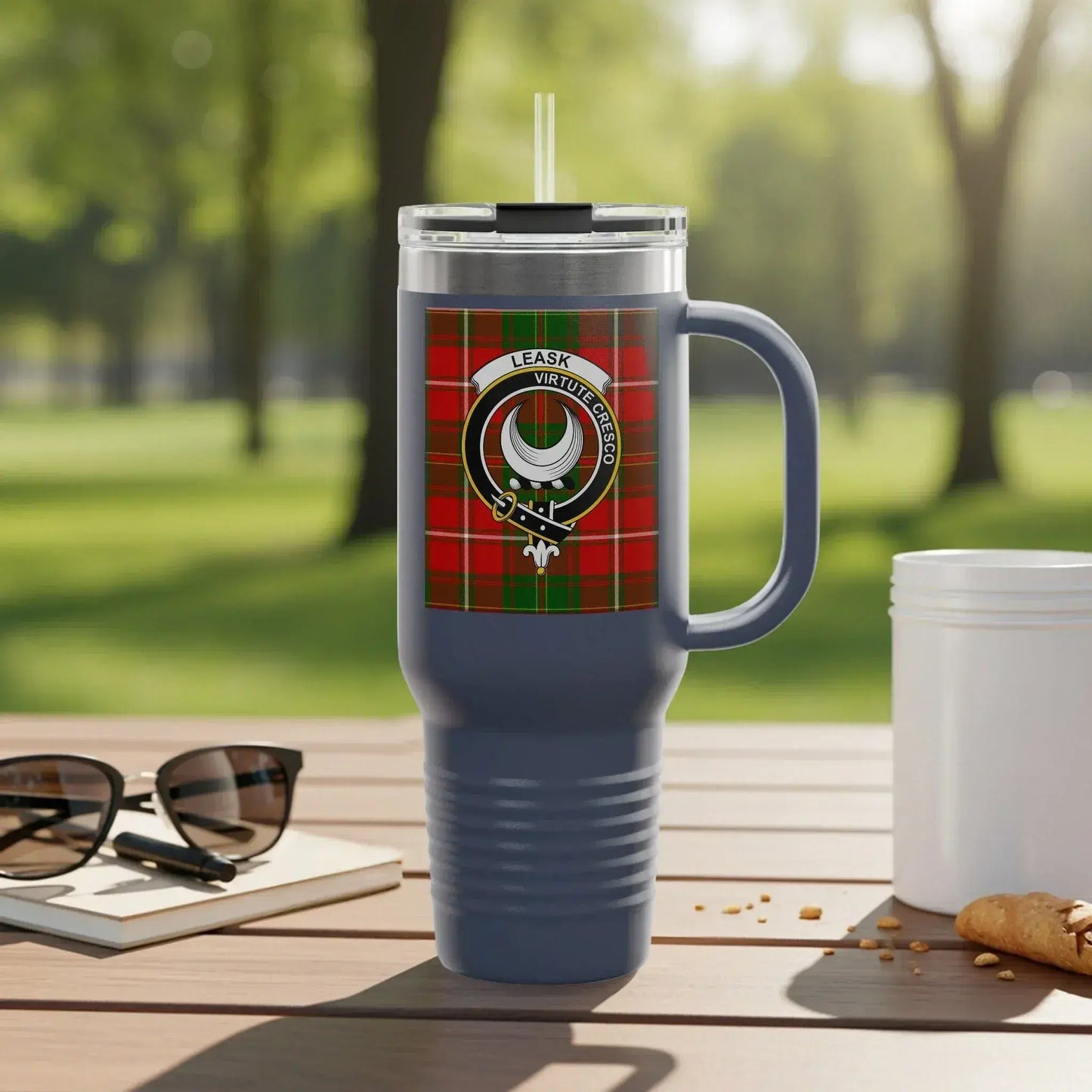 Tartan Plaid Clan Crest Travel Tumbler Drinkware product type