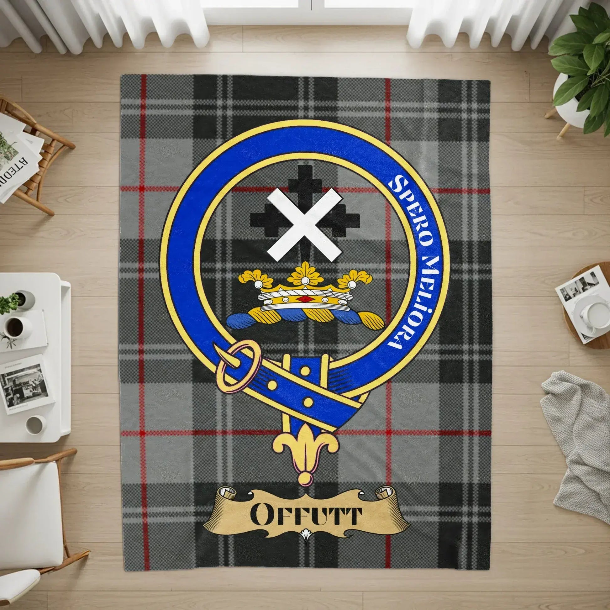 Spero Meliora Offutt Clan Tartan Rug Home Decor product type