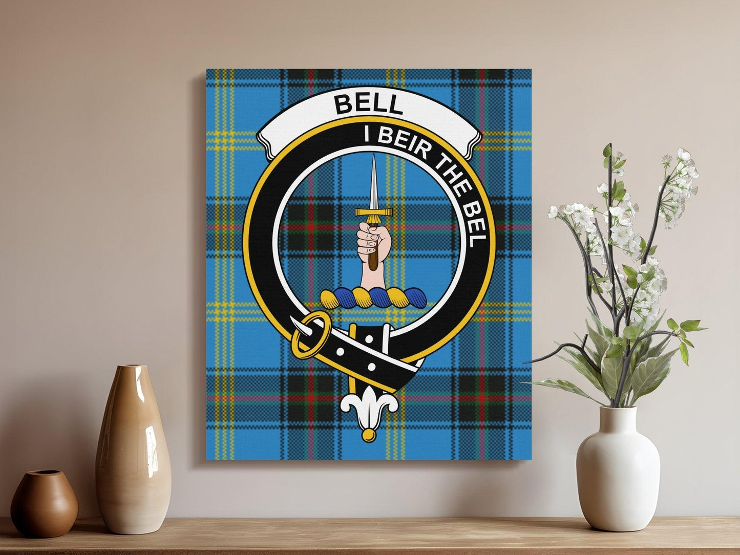 Bell I Beir The Bel Plaid Wall Art product