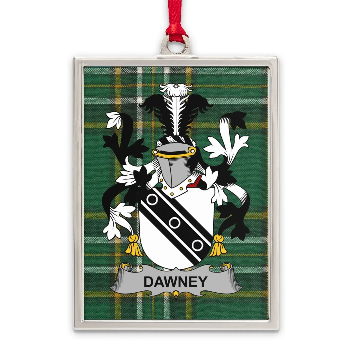 Dawney Family Crest Plaid Pattern Rectangular Ornament product