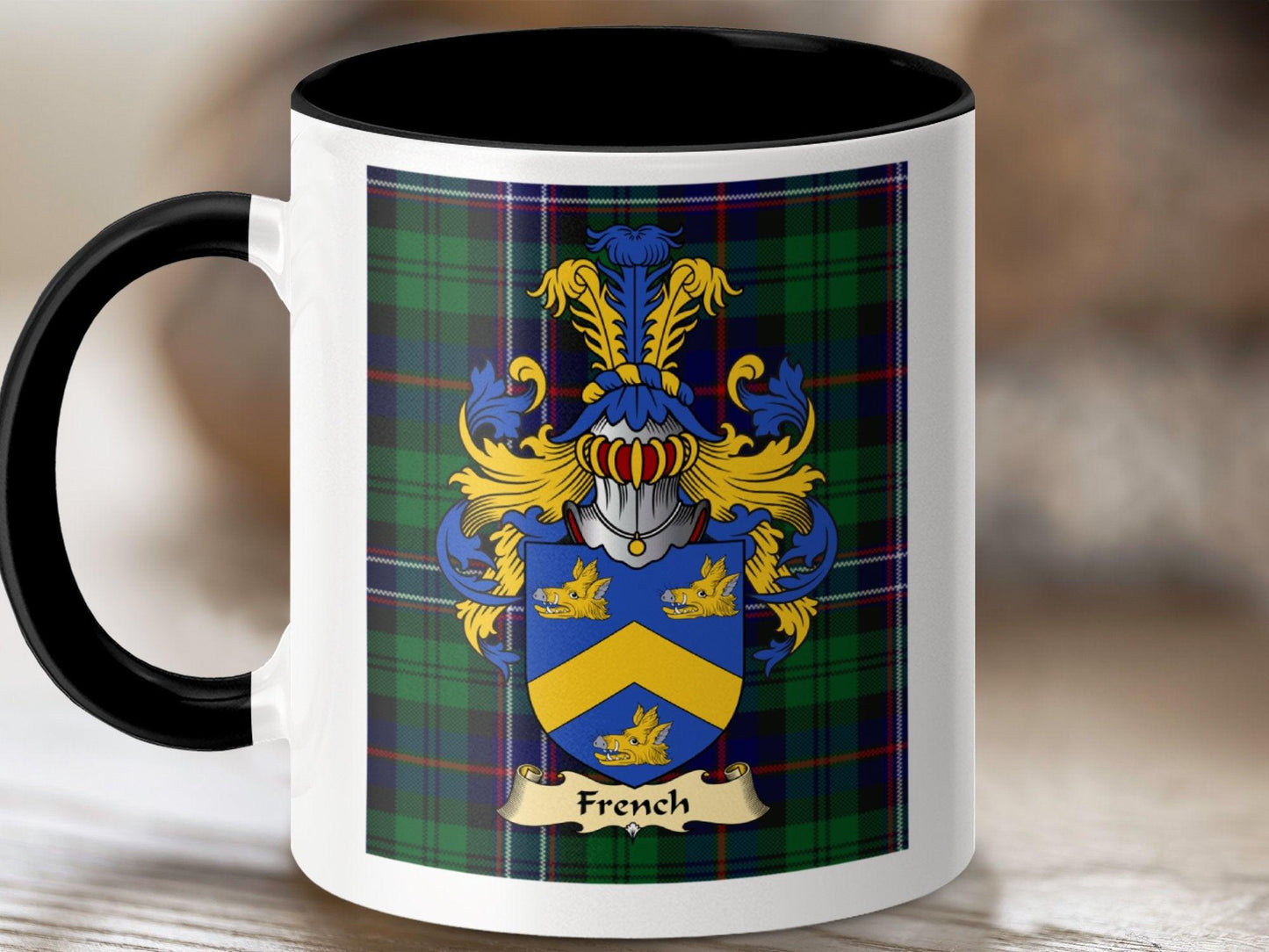 Clan French Coat Of Arms Scottish Mug - Celtic Ancestry Gifts
