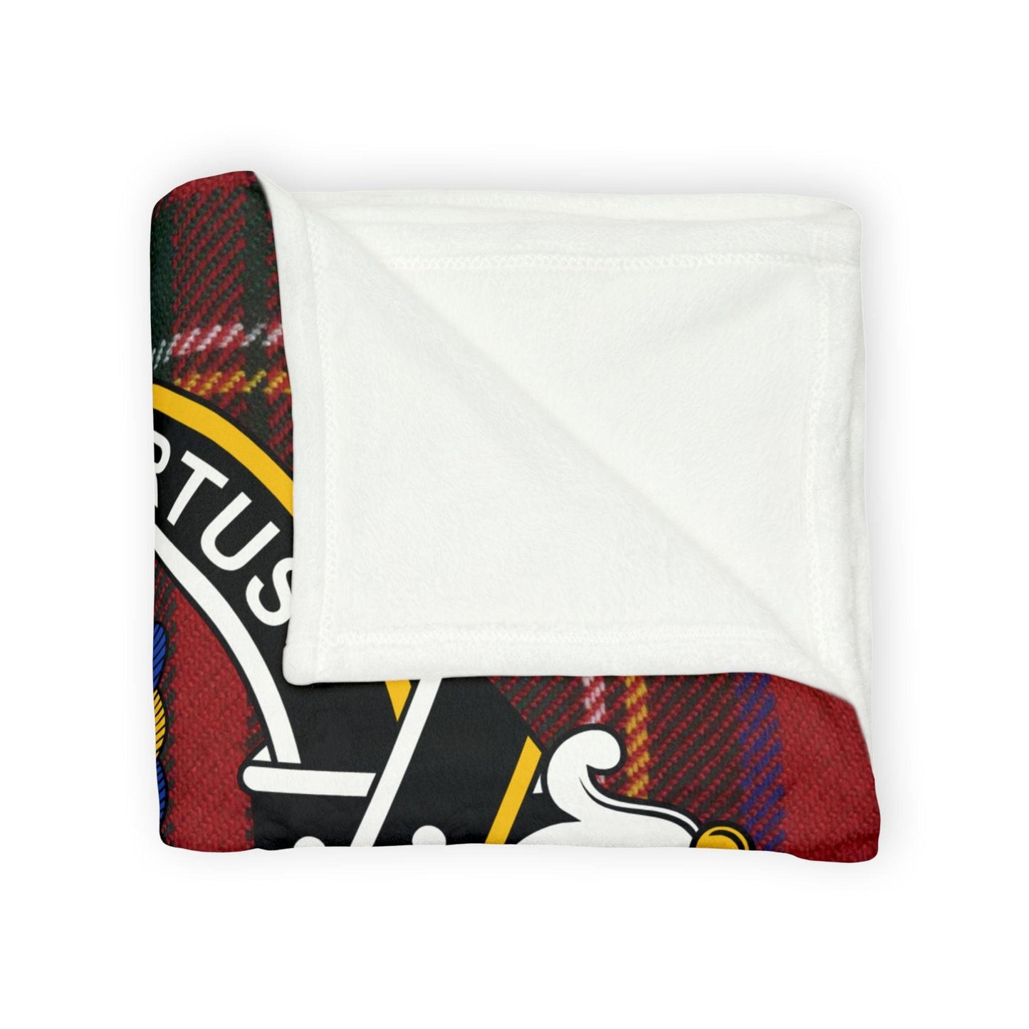 Stewart Clan Tartan Blanket – Scottish Crest Throw