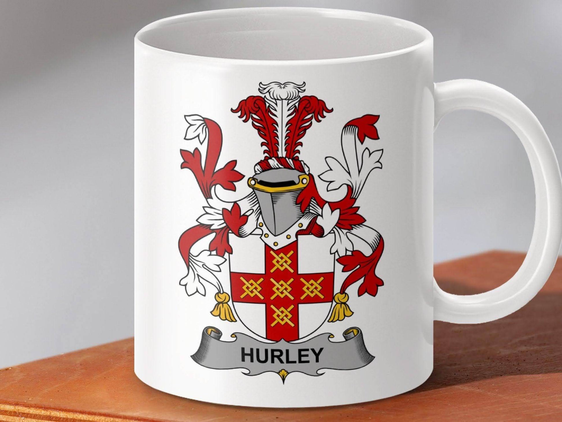 Hurley Irish Heritage Family Crest Novelty Gift Coffee mug - Celtic Ancestry Gifts
