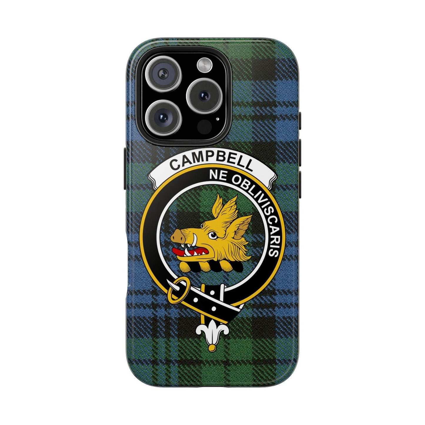 Campbell Clan Crest Scottish Tartan Cell Phone Case - Celtic Ancestry Gifts