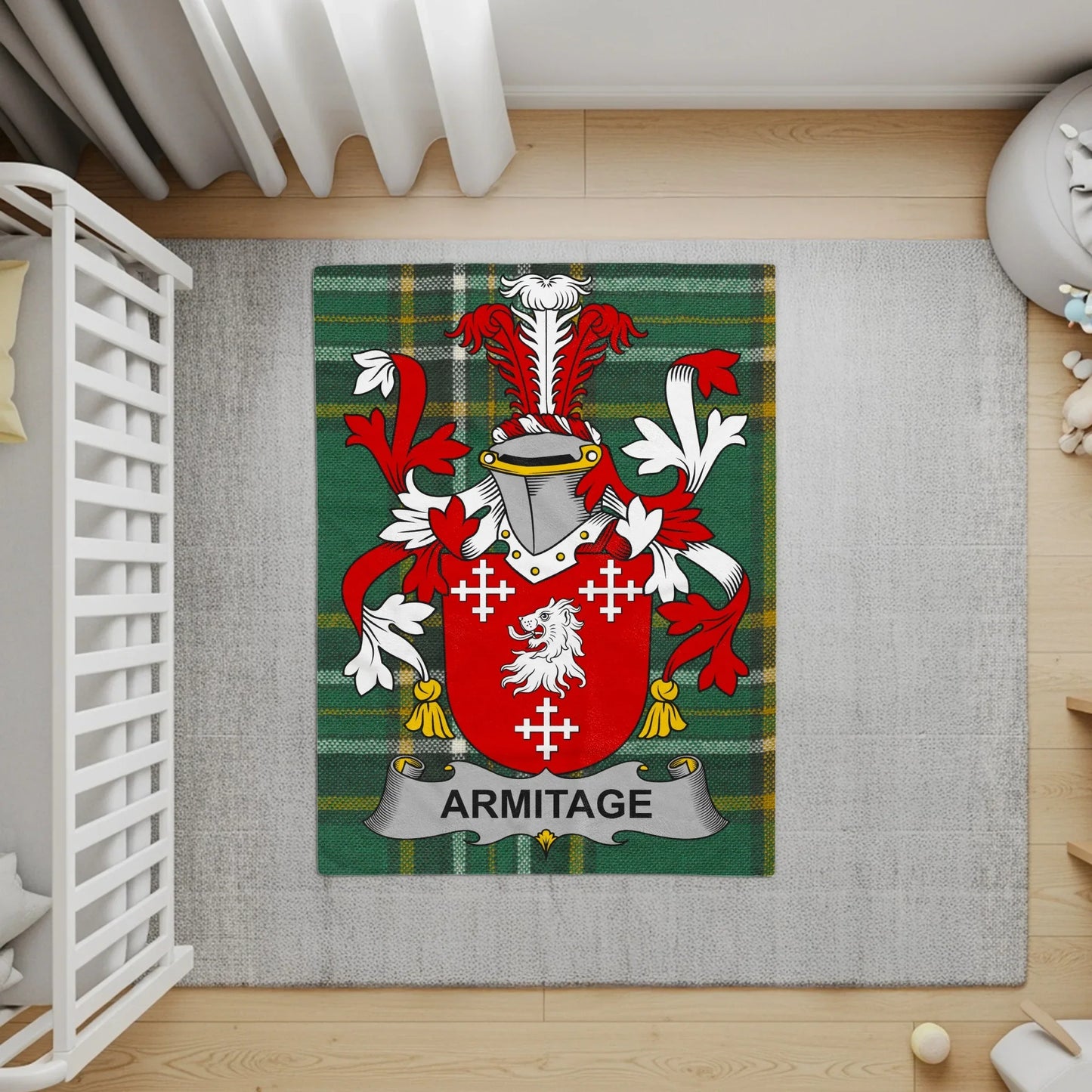 Personalized Family Crest Highlander Rug product