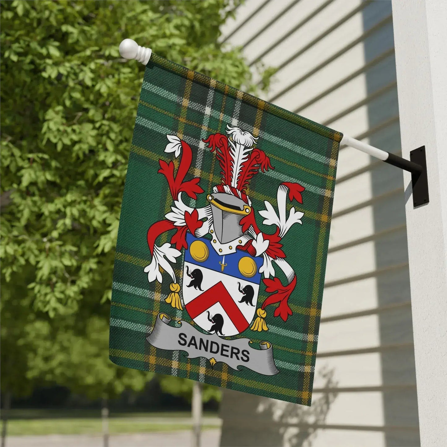 Custom Sanders Family Crest House Flag product type