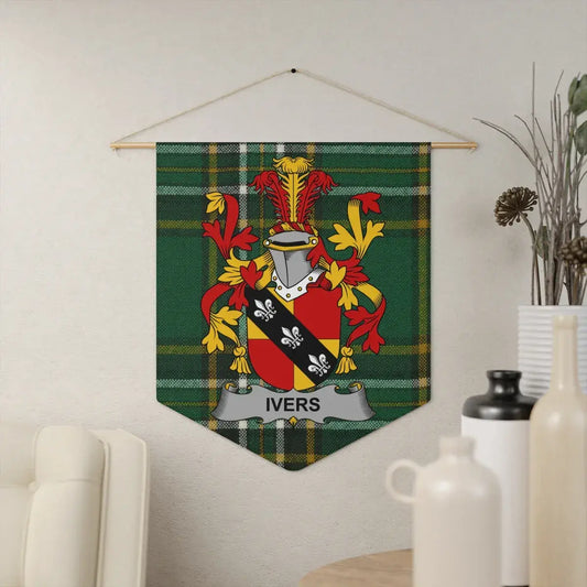 Ivers Coat of Arms Plaid Pattern Wall Hanging product
