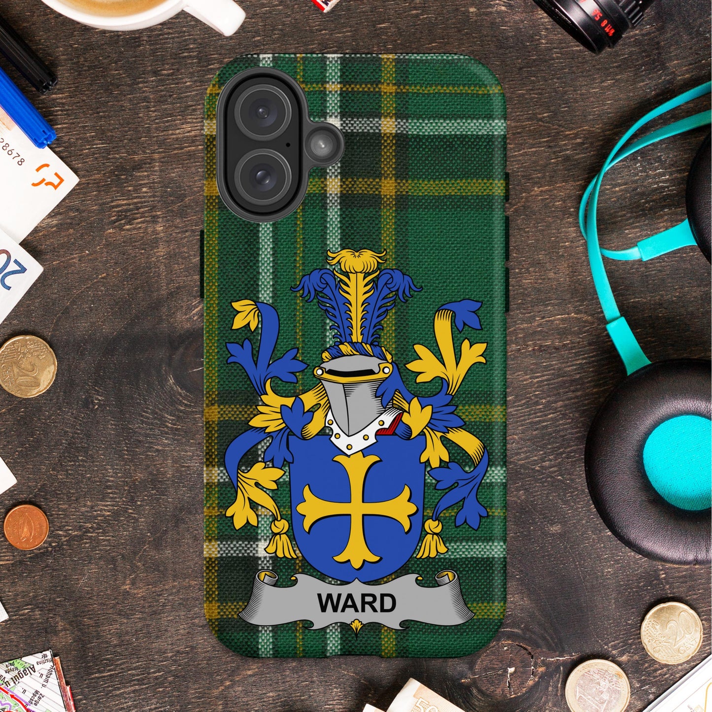 Custom Coat of Arms Plaid Design Phone Case product